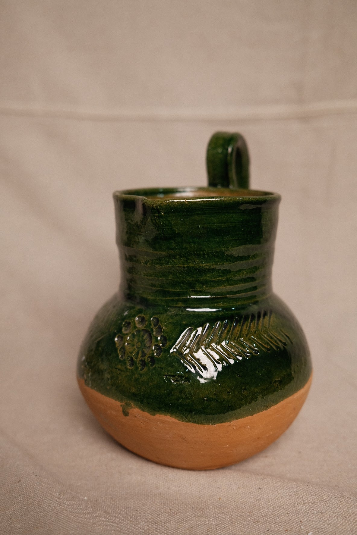 Green Glazed Oaxacan Jug