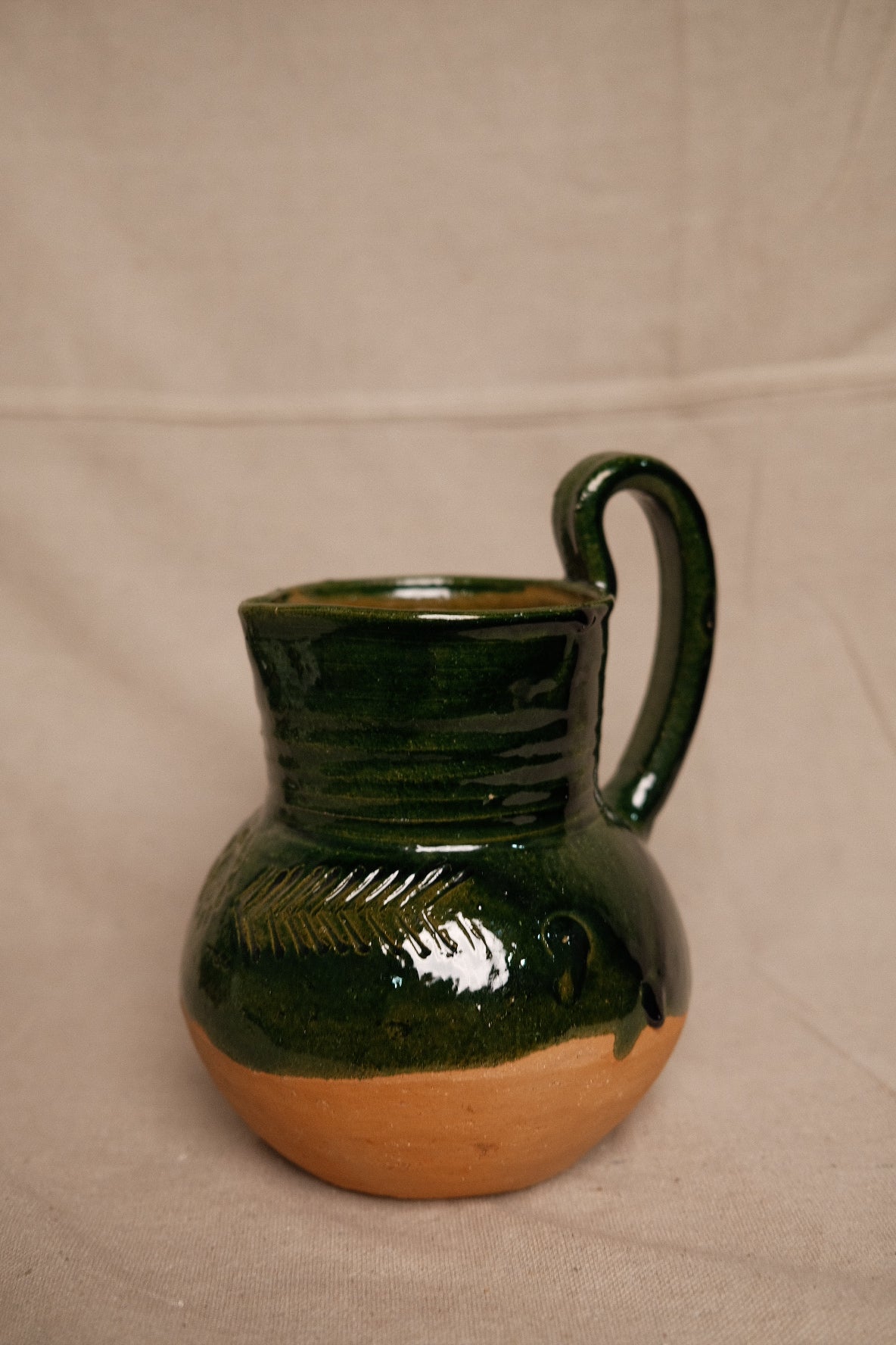Green Glazed Oaxacan Jug