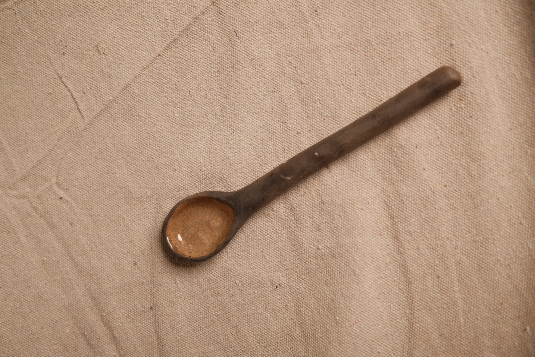 Crackle Clay Spoon