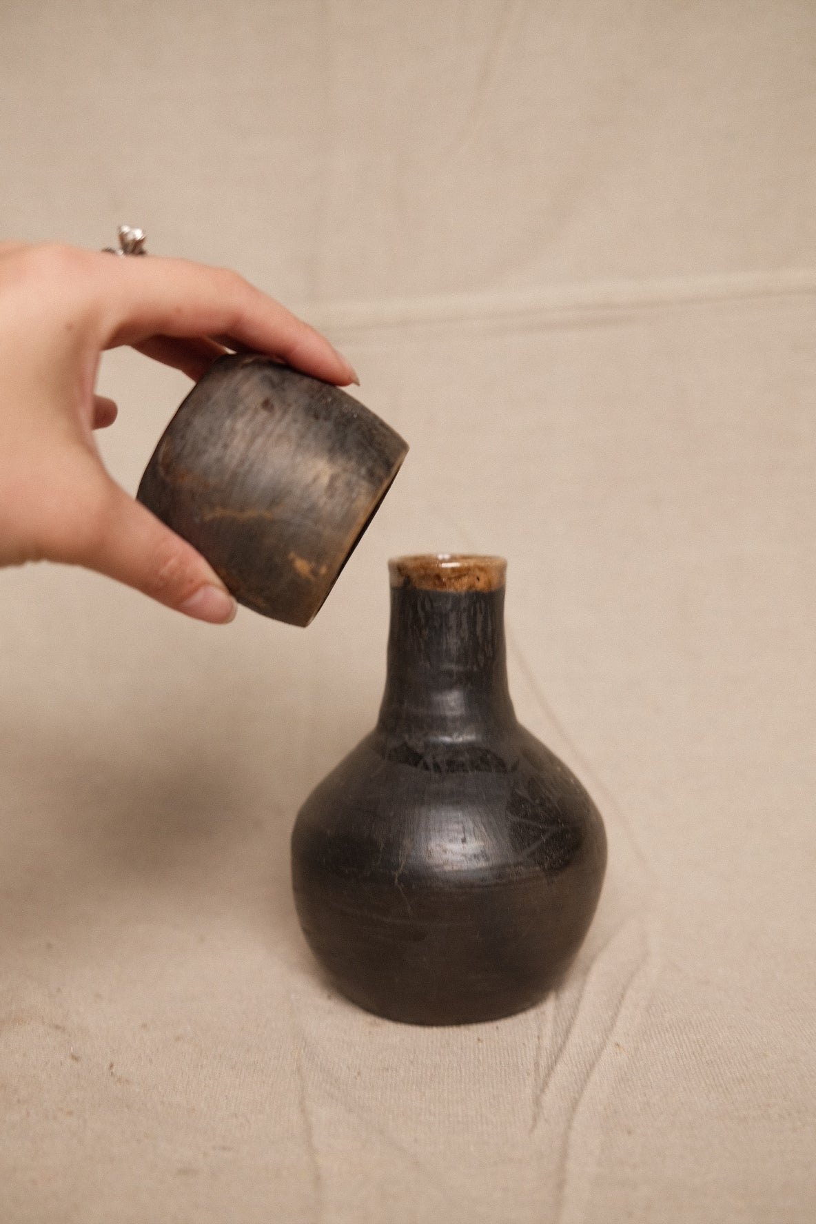 Barro Negro Pitcher + Mug Set (Short)