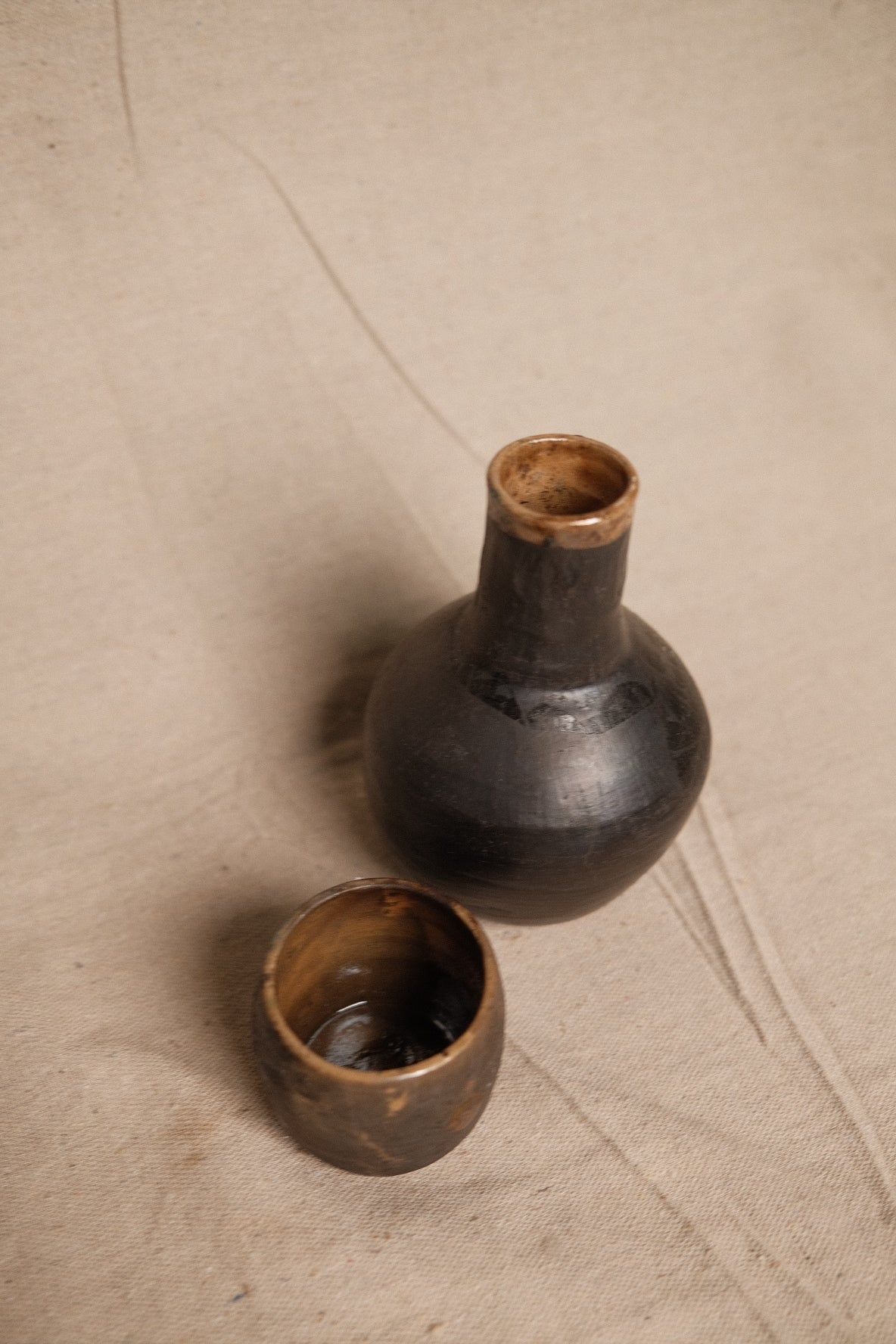 Barro Negro Pitcher + Mug Set (Short)