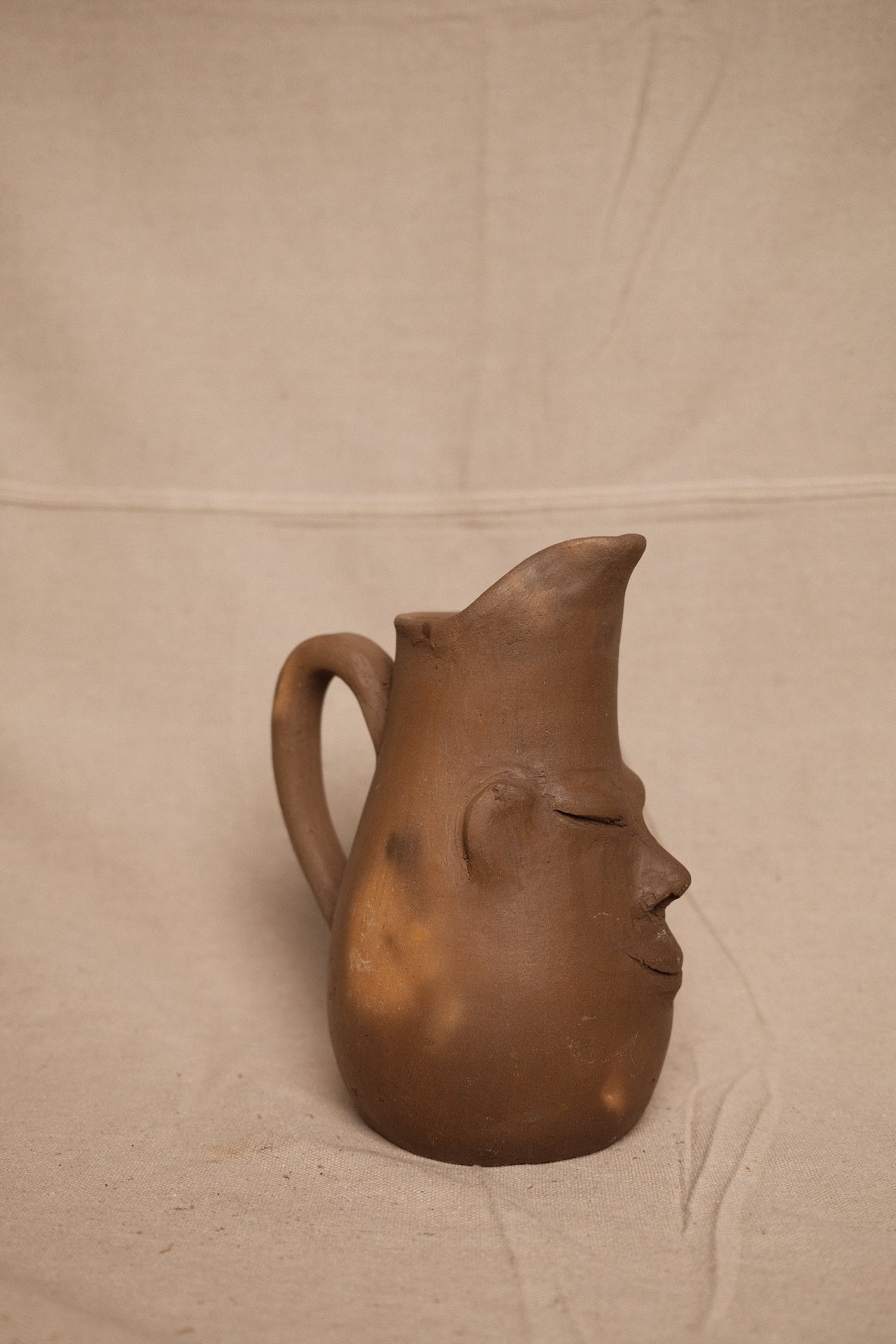 Oaxacan Hand sculpted Face Jug