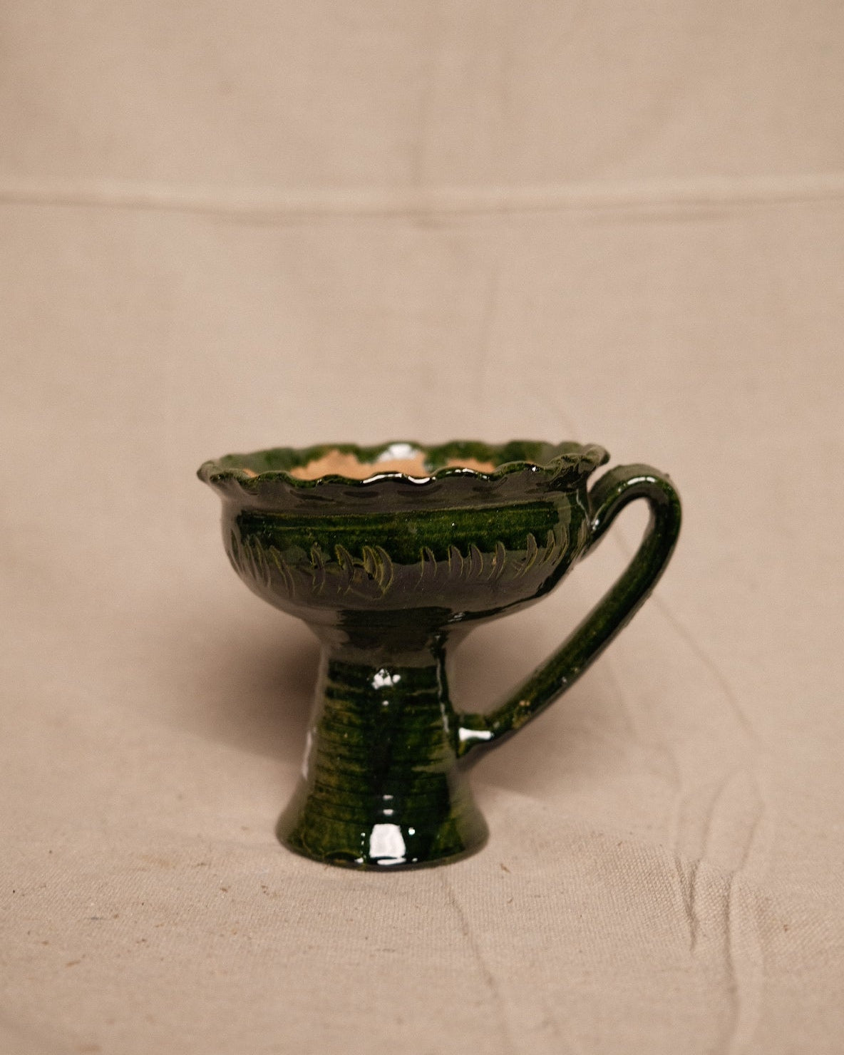 Sculpted Oaxacan Pedestal Vessel