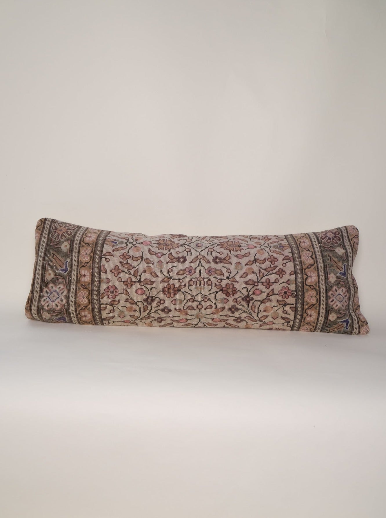 Olive Turkish Vintage Rug Lumbar