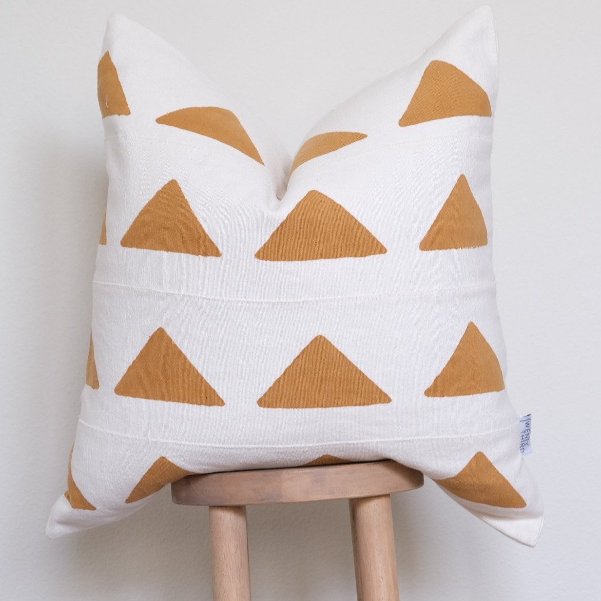 Lulu Mudcloth Pillow Classics Twenty Third by Deanne 22 x 22 Mustard