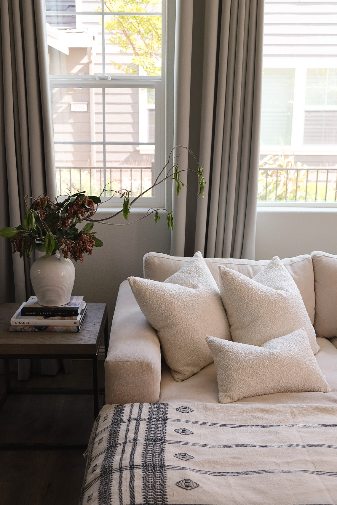 Boucle Pillow: Bone Classics Twenty Third by Deanne