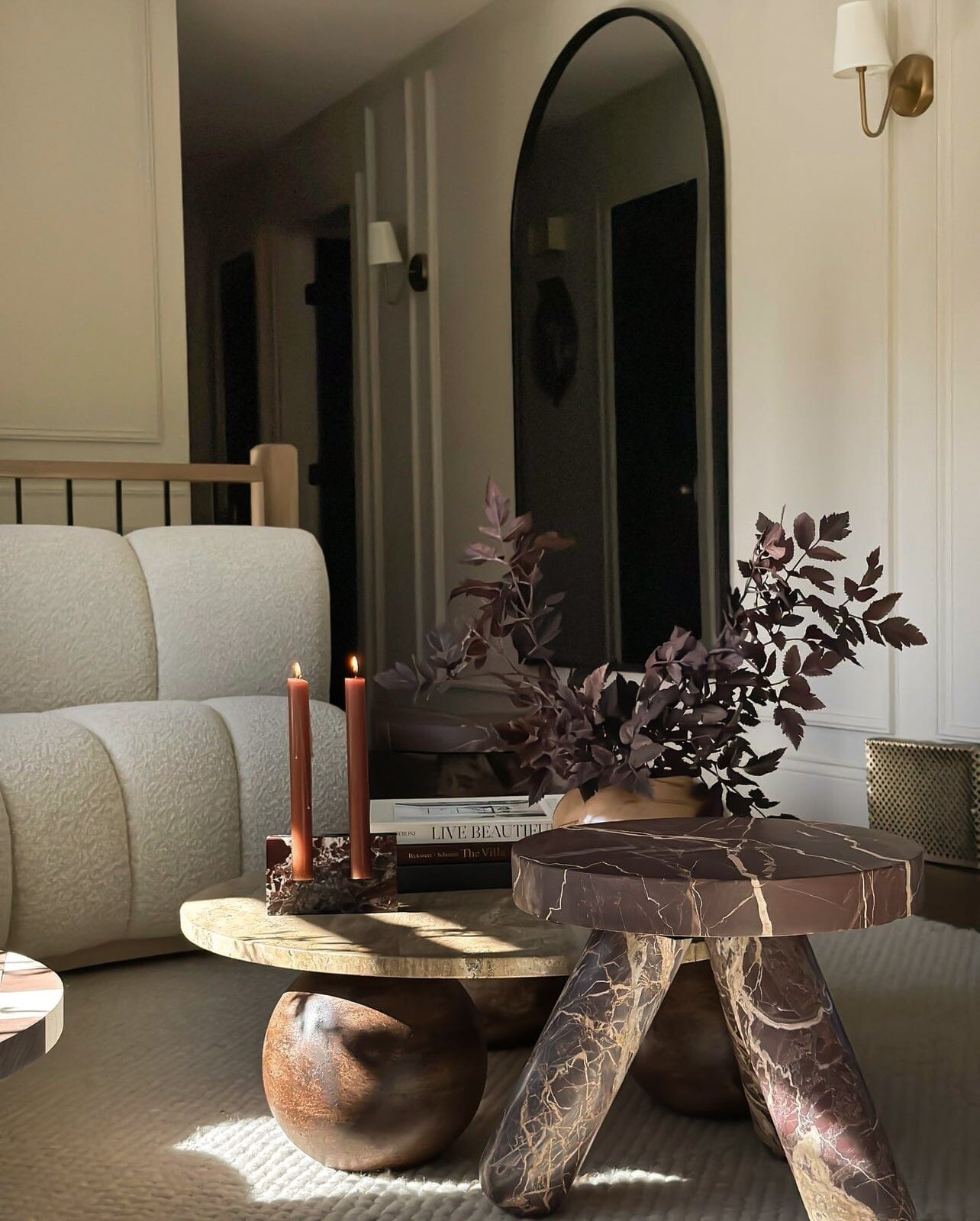 Dua Candle Holder: Rosso Lepanto Stone Candle Holder Twenty Third by Deanne