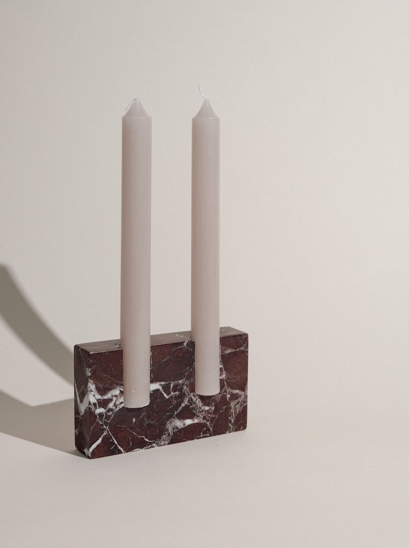 Rosso Lepanto with Smoke Gray candle