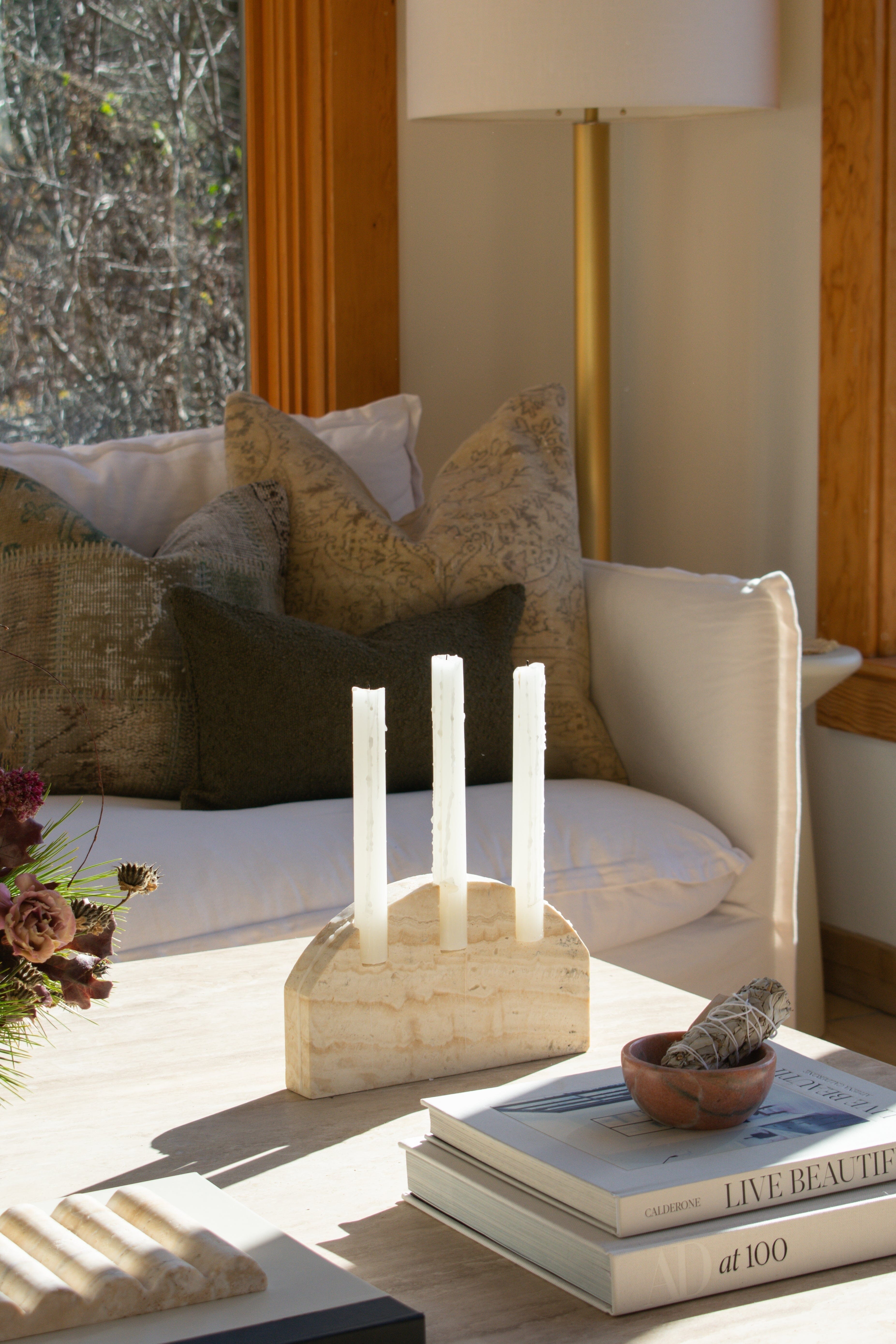 Arc Candle Holder Stone Candle Holder Twenty Third by Deanne