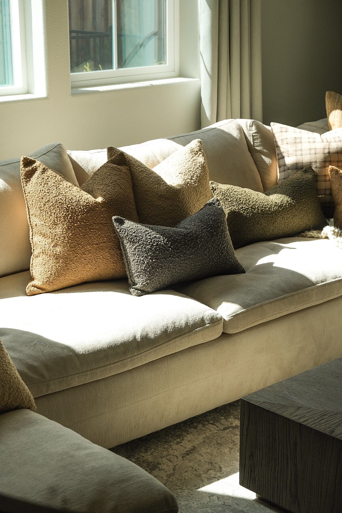 Boucle Pillow: Oat Classics Twenty Third by Deanne