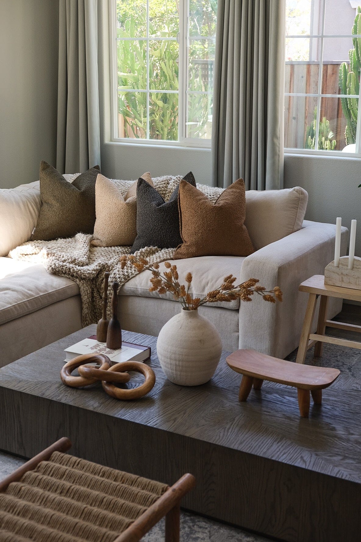 Boucle Pillow: Oat Classics Twenty Third by Deanne