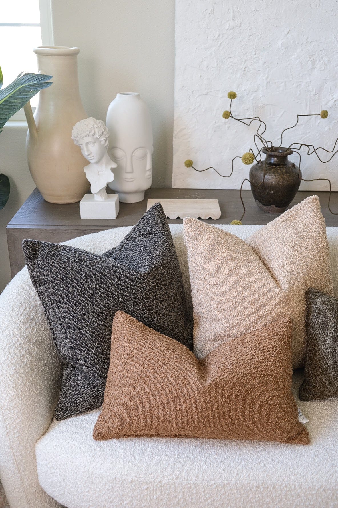 Boucle Pillow: Oat Classics Twenty Third by Deanne