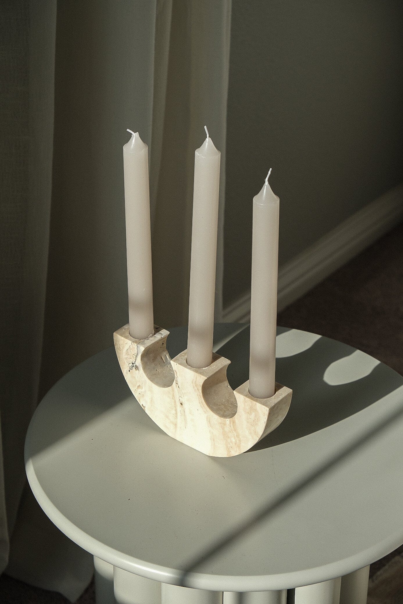Triad Candle Holder Stone Candle Holder Twenty Third by Deanne