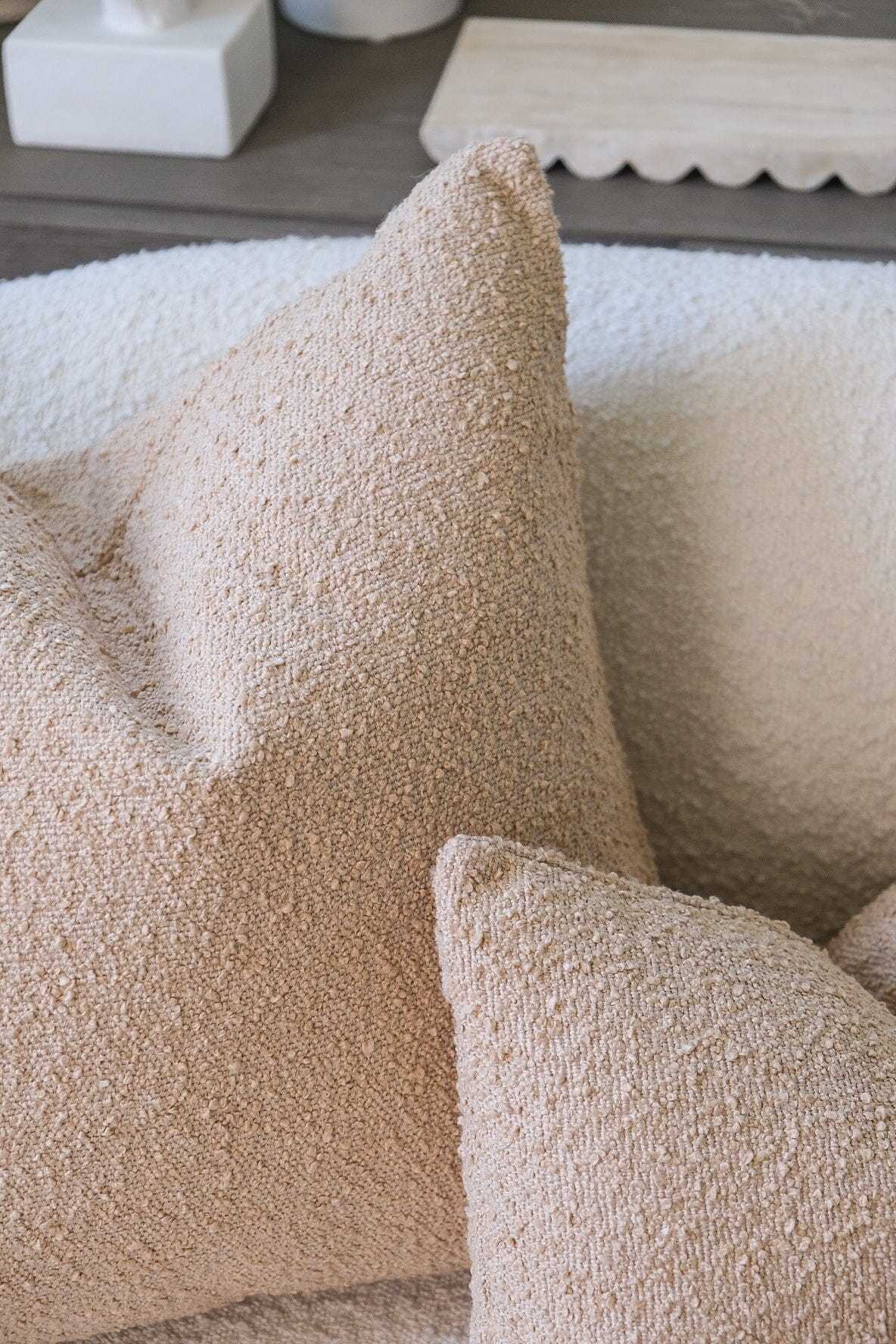 Boucle Pillow: Oat Classics Twenty Third by Deanne