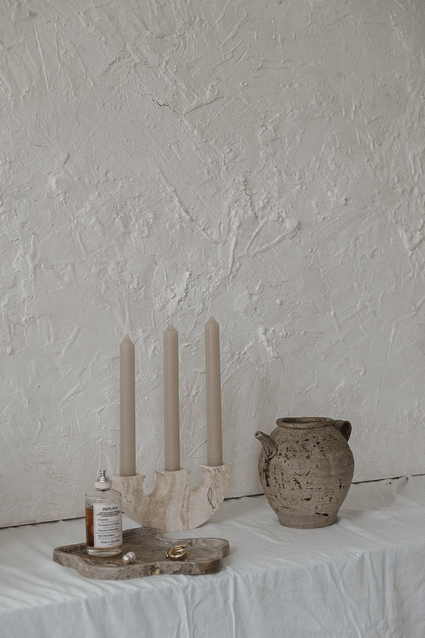 Triad Candle Holder Stone Candle Holder Twenty Third by Deanne