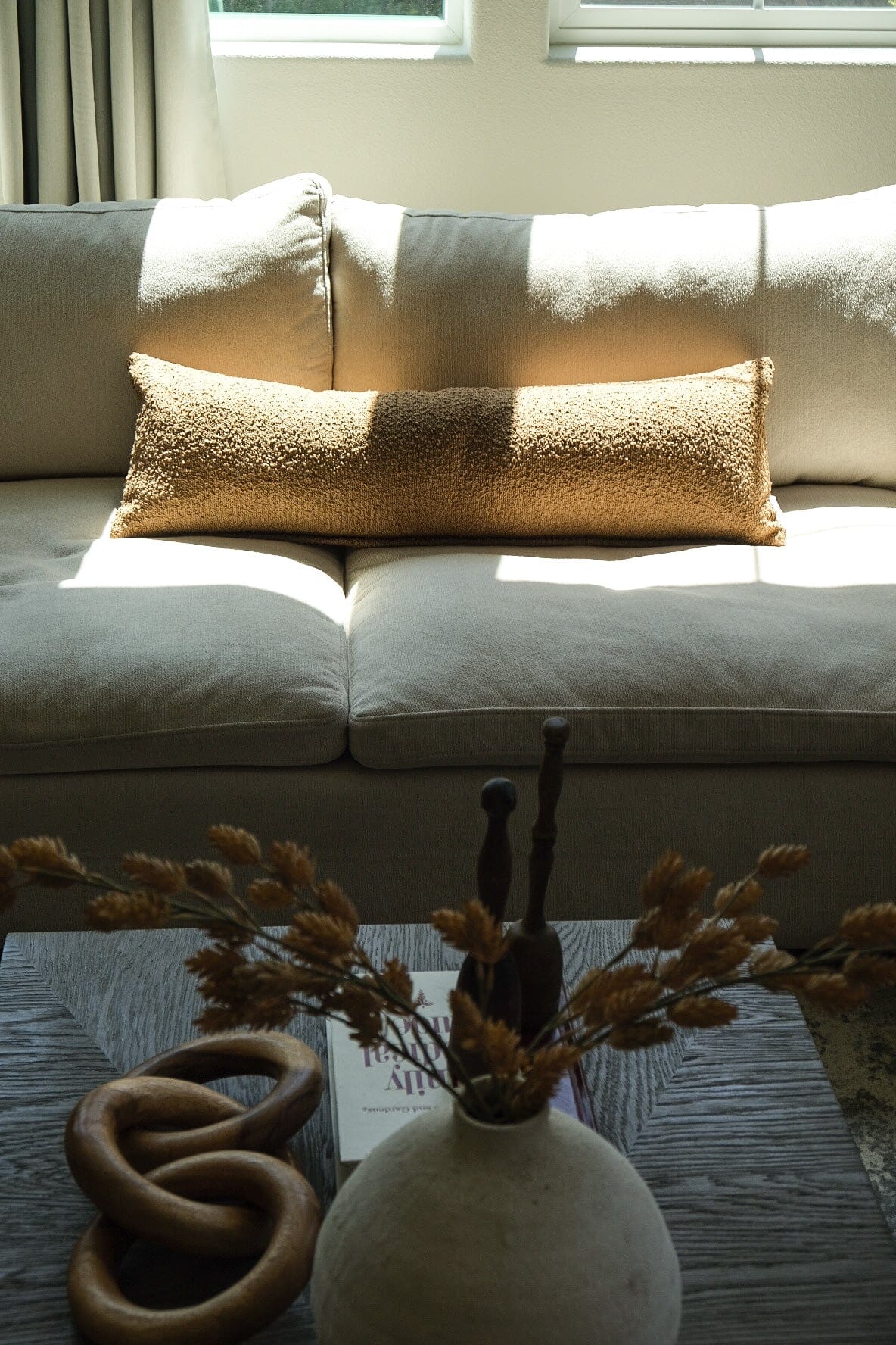 Boucle Long Lumbar: Latte Classics Twenty Third by Deanne