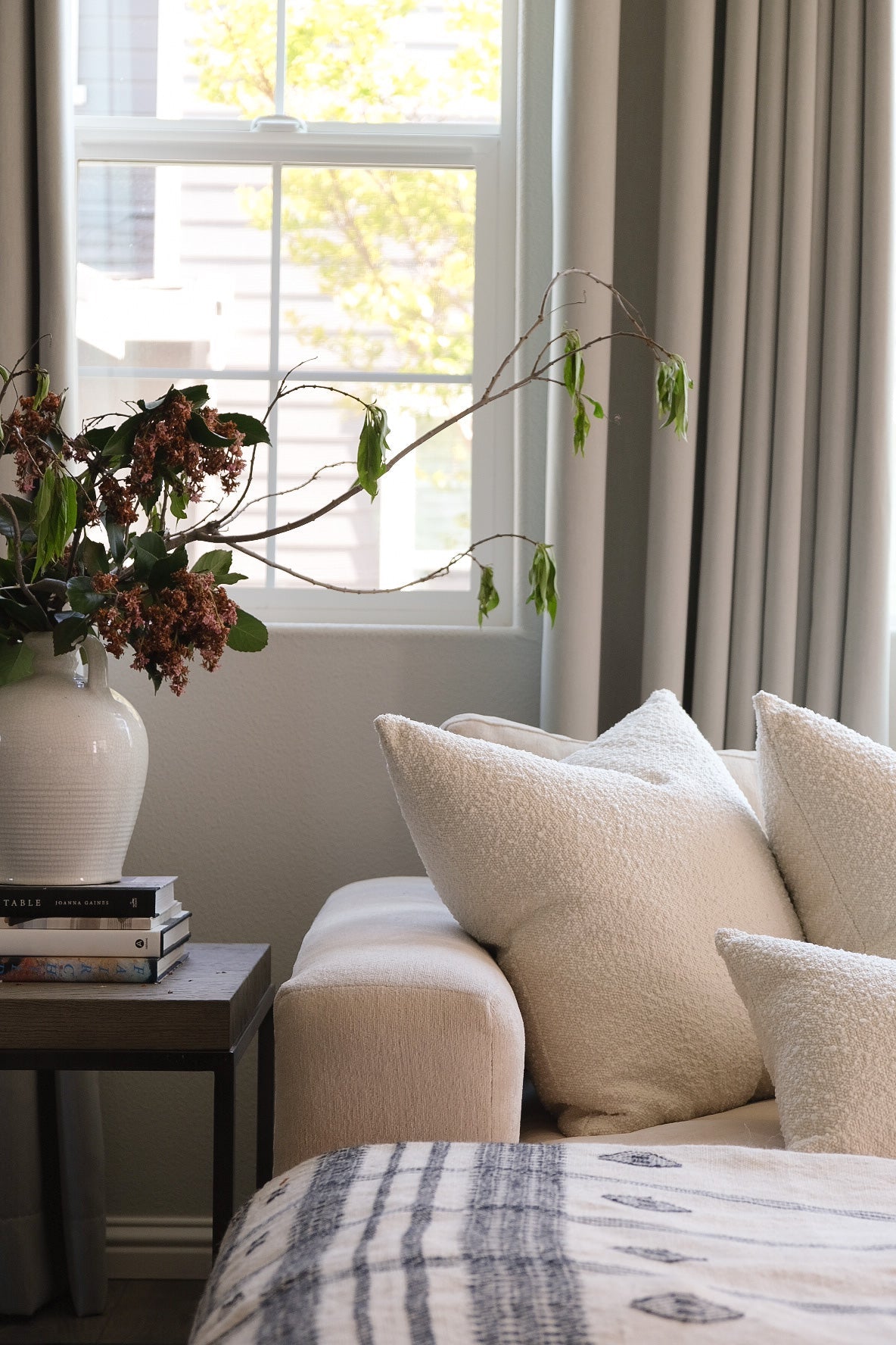 Boucle Pillow: Bone Classics Twenty Third by Deanne