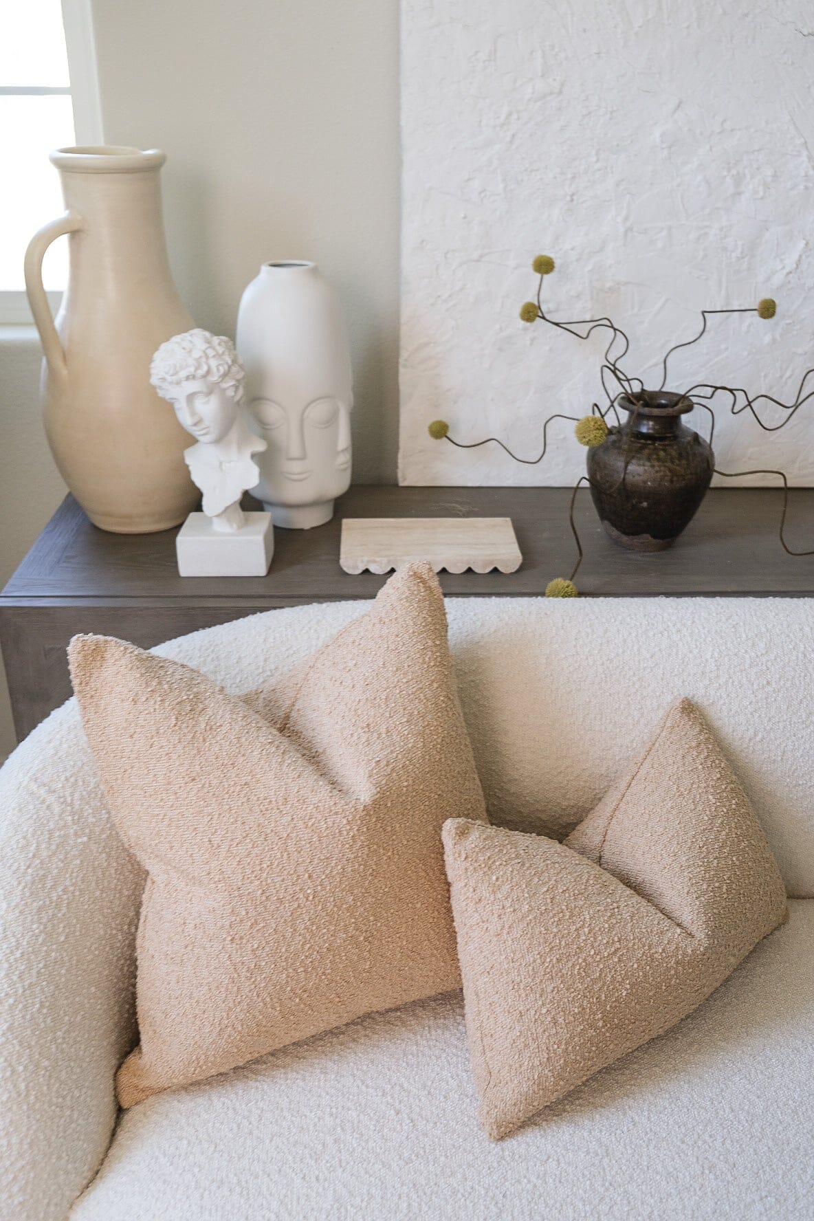 Boucle Pillow: Oat Classics Twenty Third by Deanne