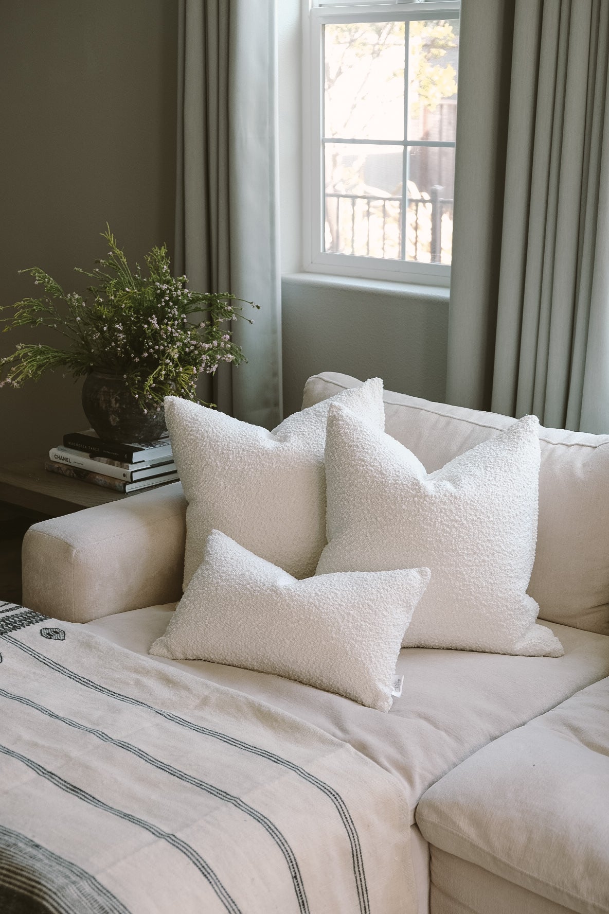 Boucle Pillow: Bone Classics Twenty Third by Deanne