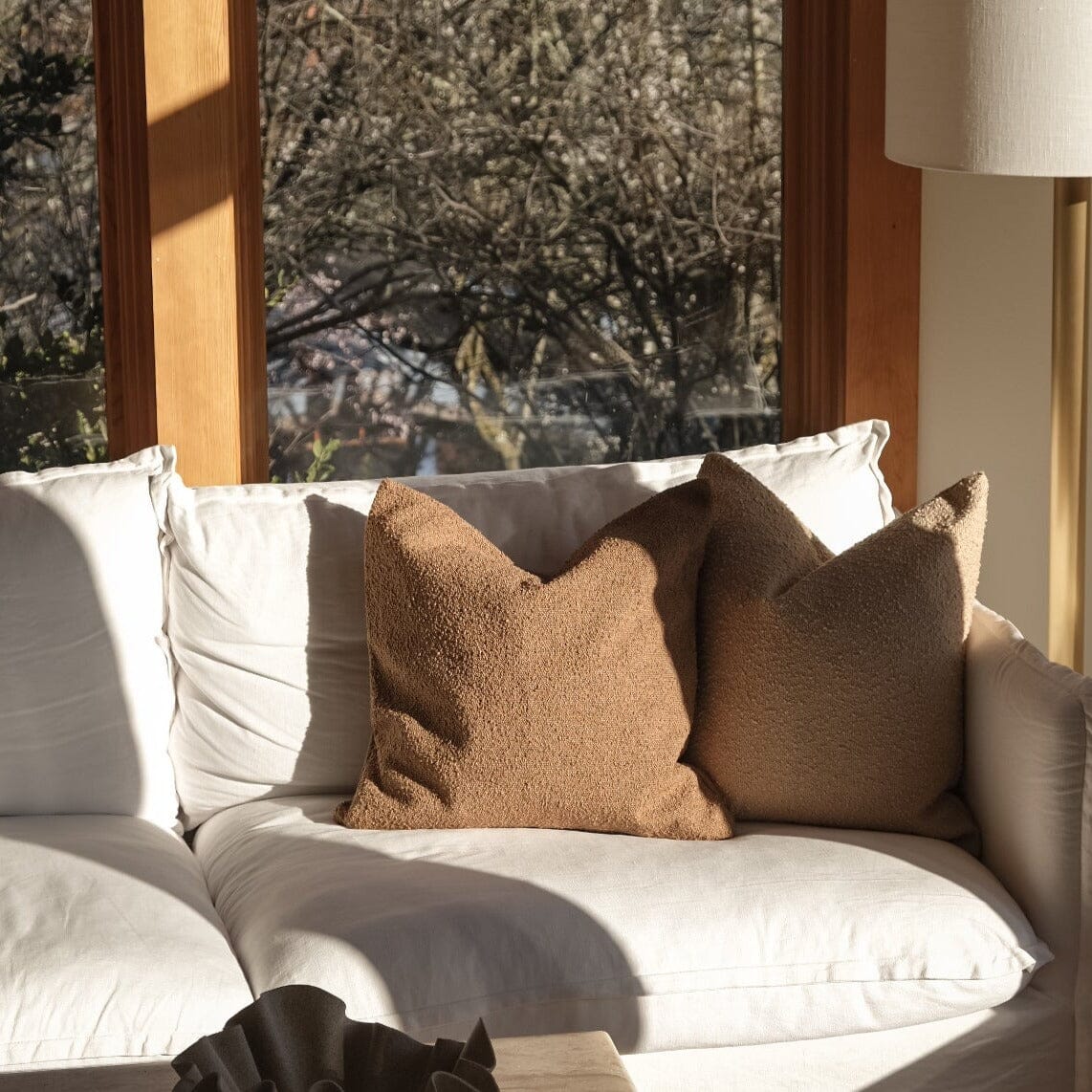 Boucle Pillow: Latte Classics Twenty Third by Deanne