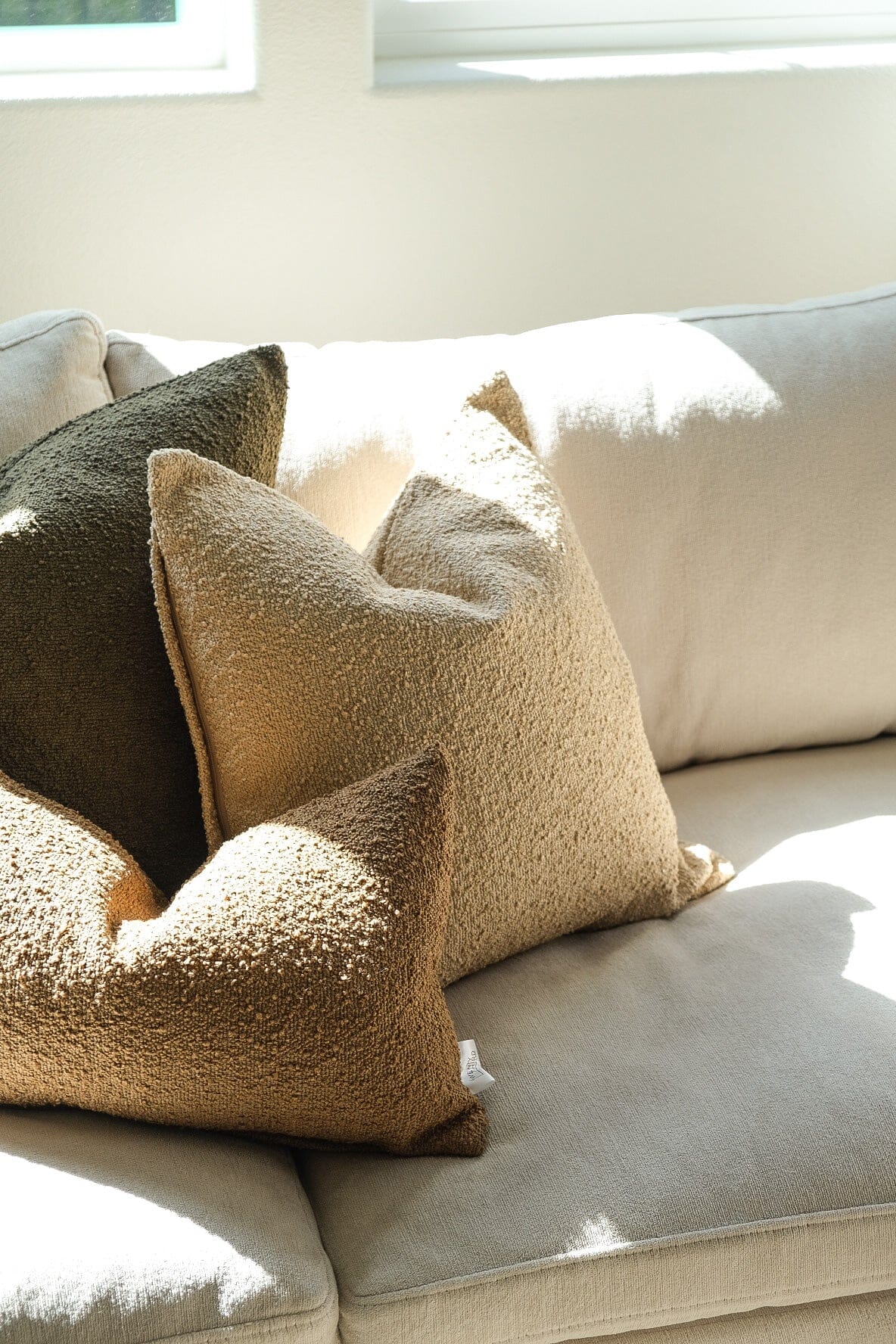 Boucle Pillow: Oat Classics Twenty Third by Deanne