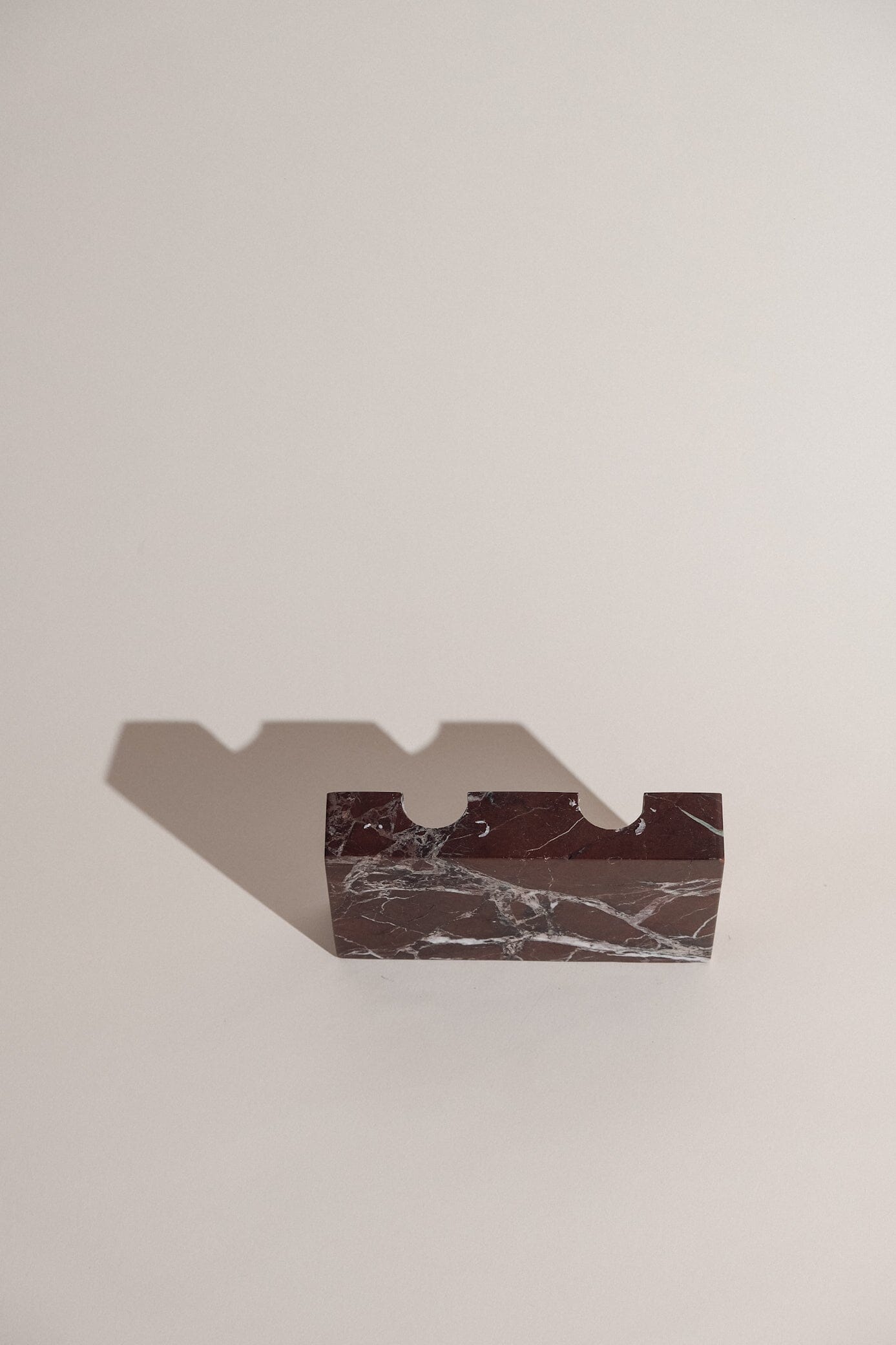 Dua Candle Holder: Rosso Lepanto Stone Candle Holder Twenty Third by Deanne