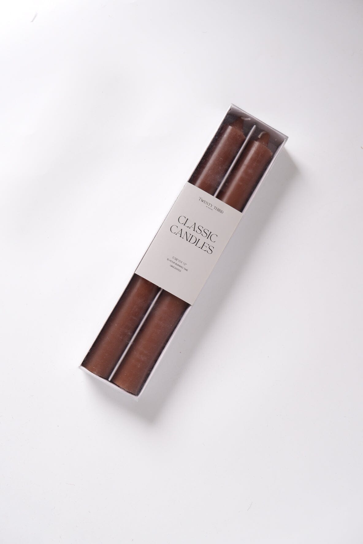 Taper Candle set of 2 - Clay Red candles Twenty Third by Deanne