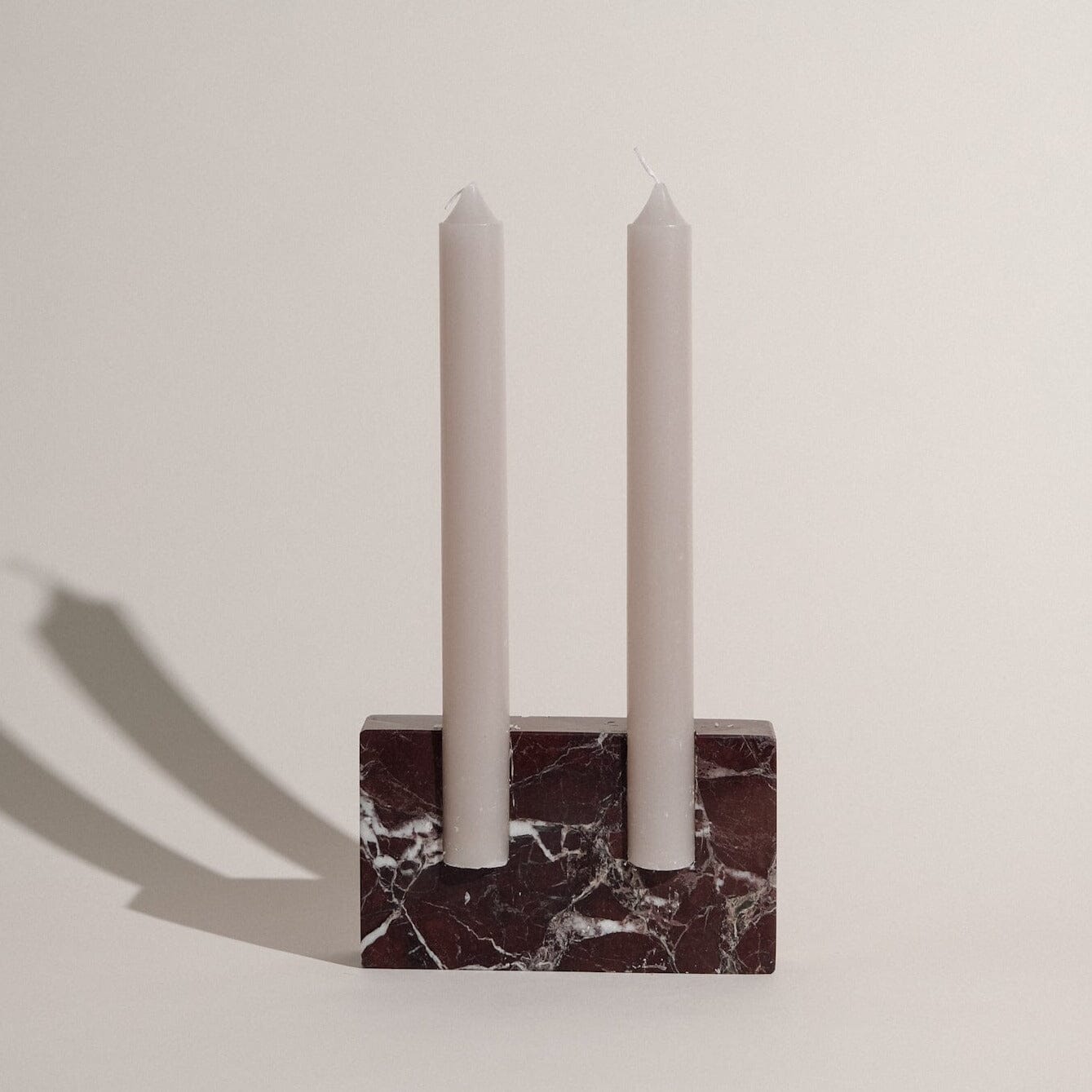 Rosso Lepanto with Smoke Gray candle