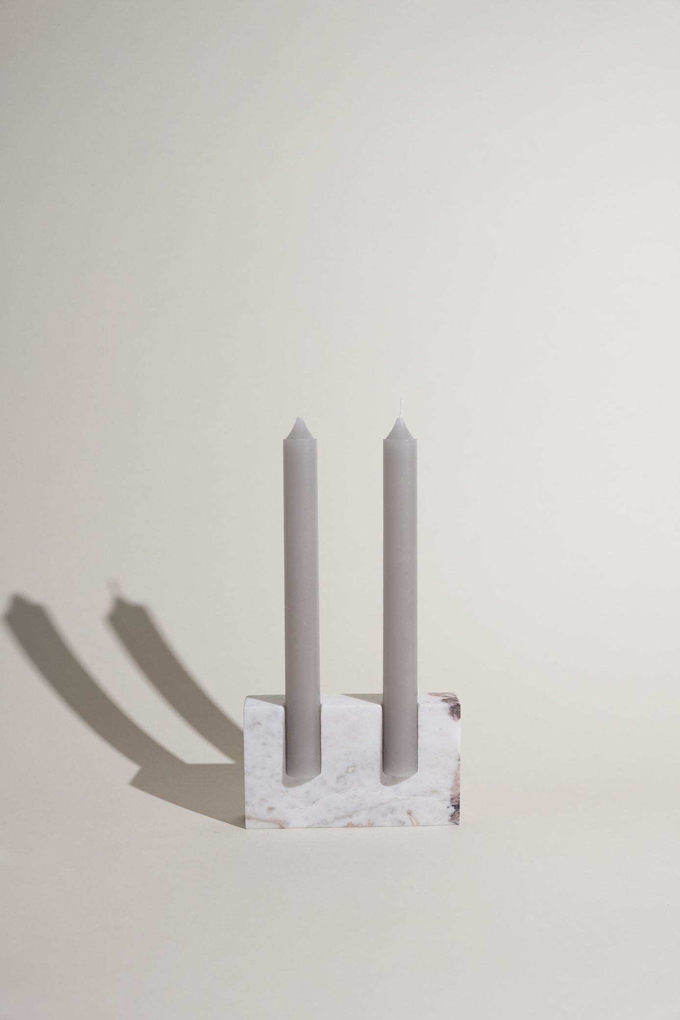 Dua Candle Holder: Viola Calacatta Stone Candle Holder Twenty Third by Deanne