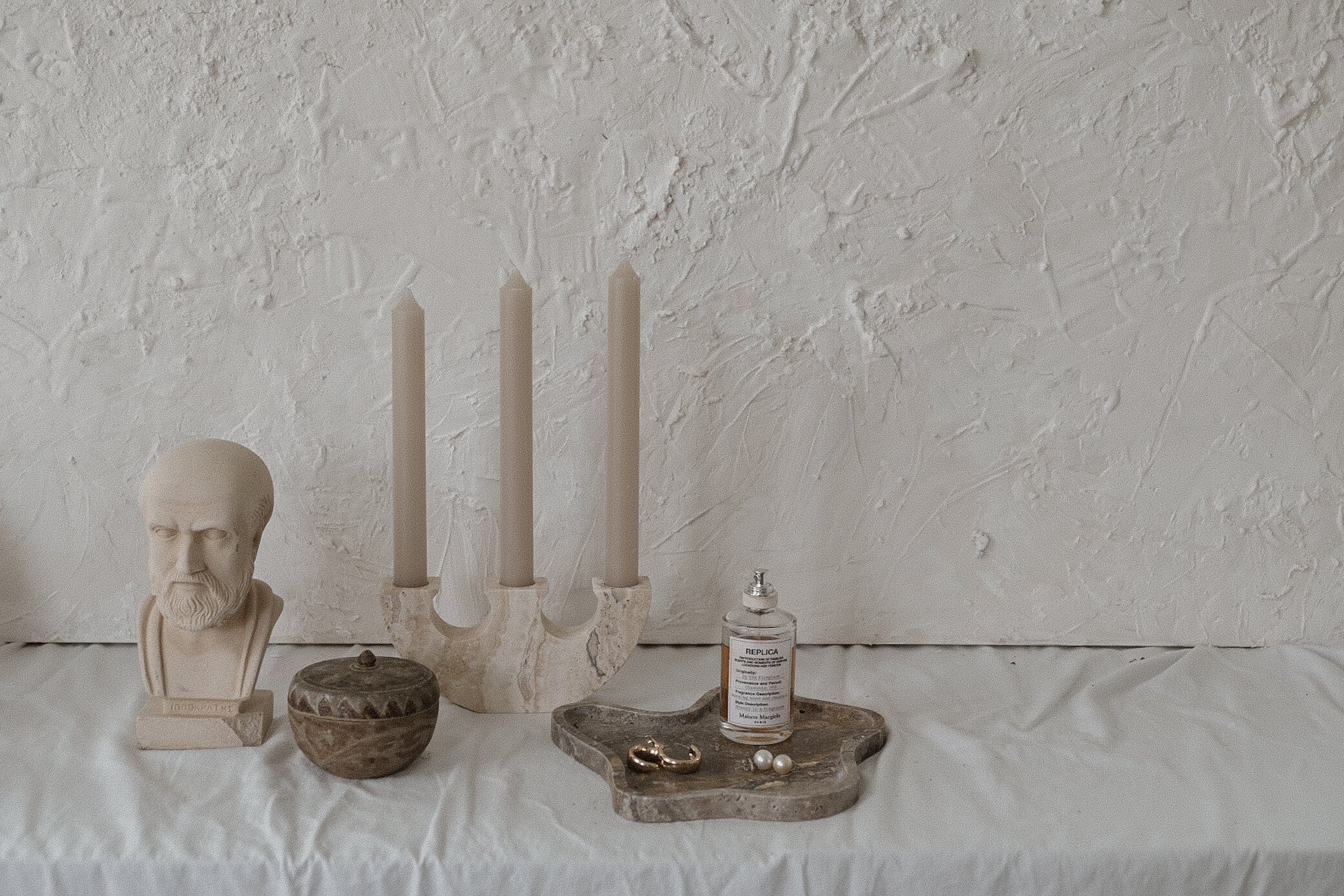 Wave Travertine Tray Stone Tray Twenty Third by Deanne