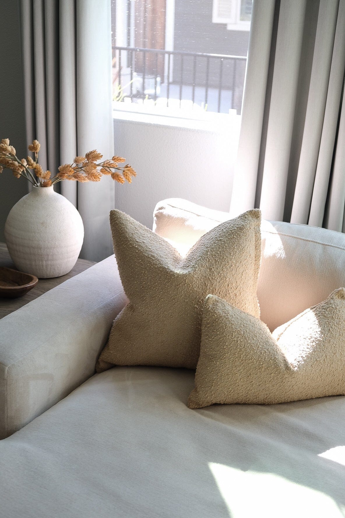 Boucle Pillow: Oat Classics Twenty Third by Deanne