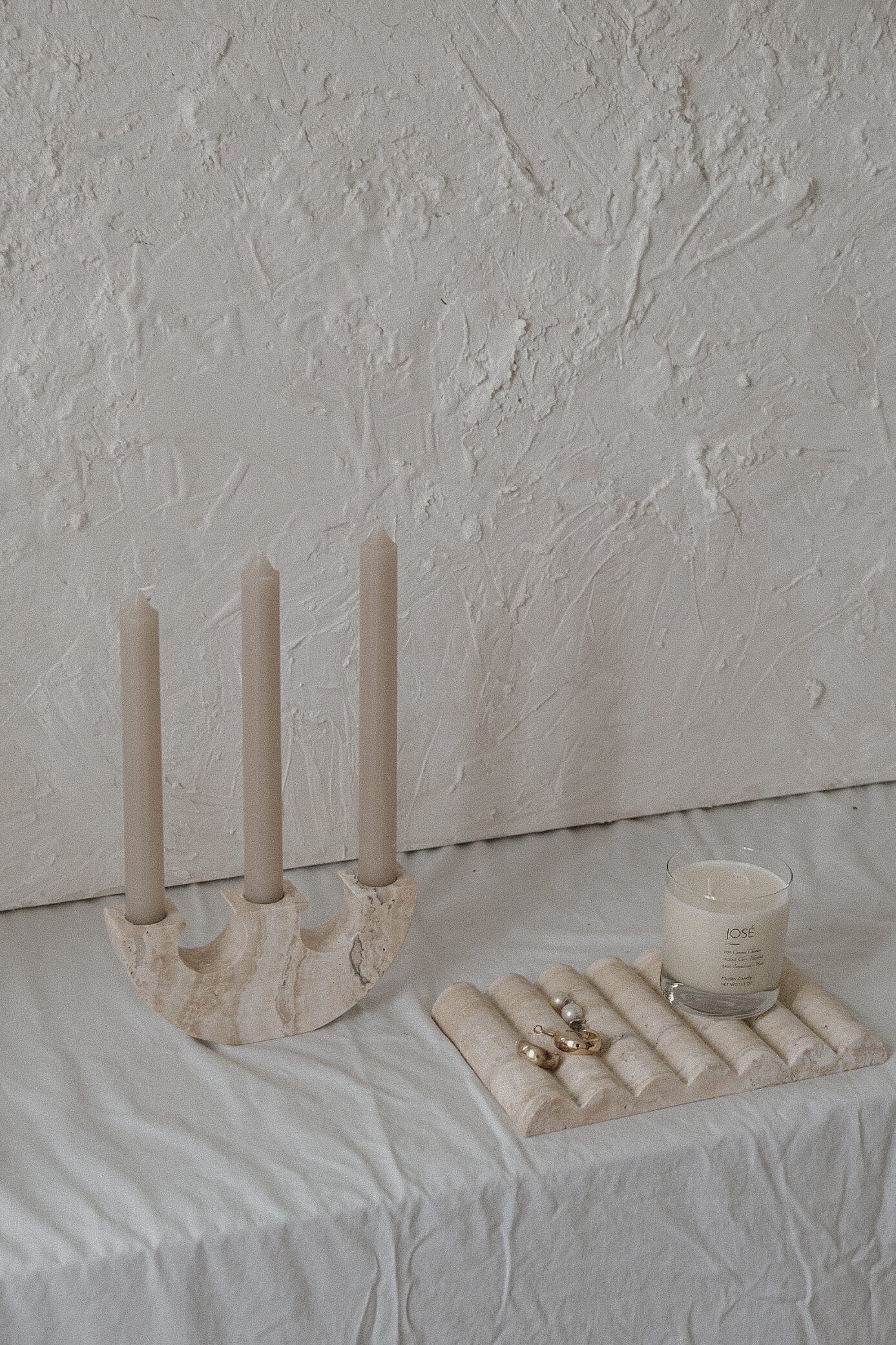 Triad Candle Holder Stone Candle Holder Twenty Third by Deanne