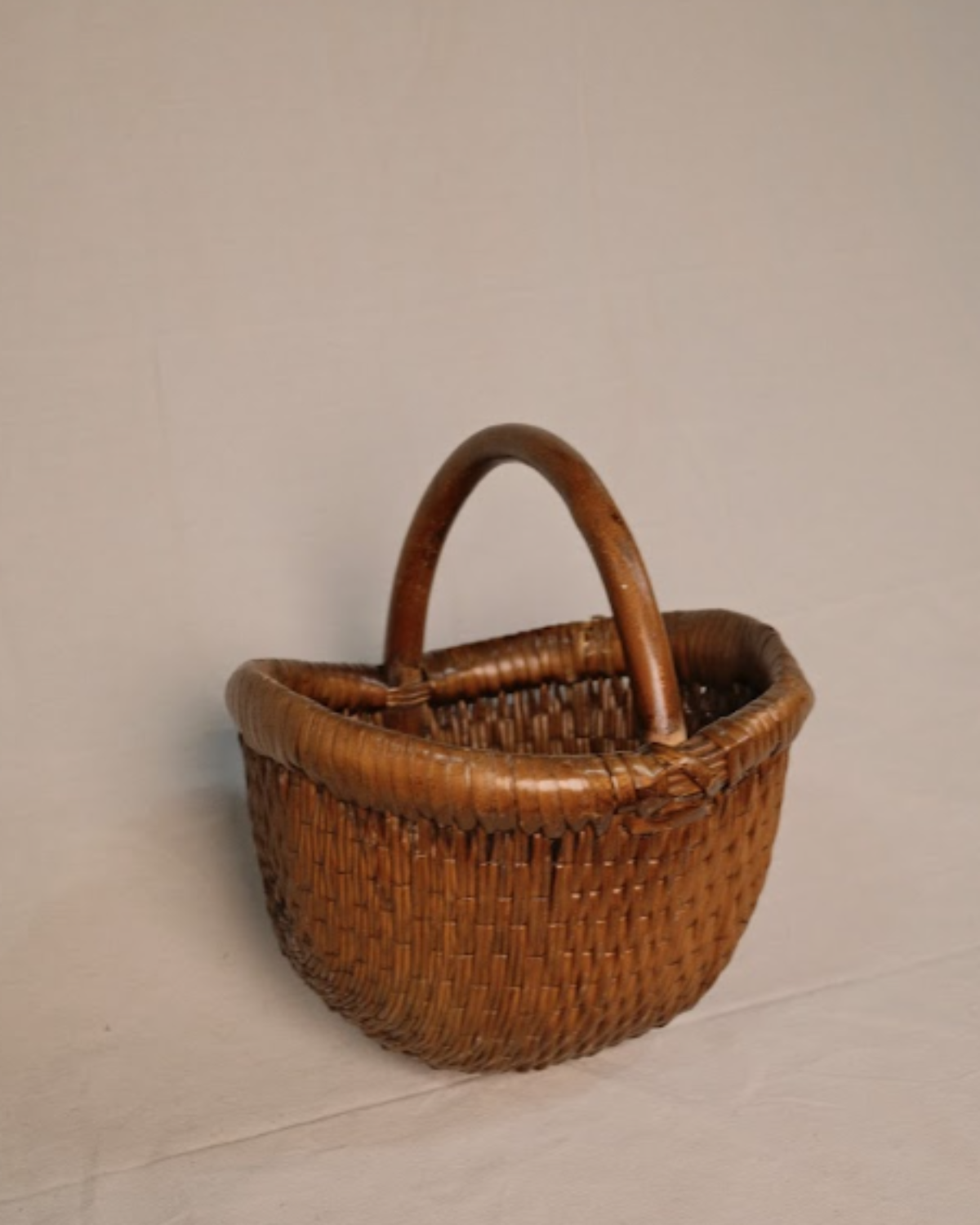 Antique Gathering Basket-Round