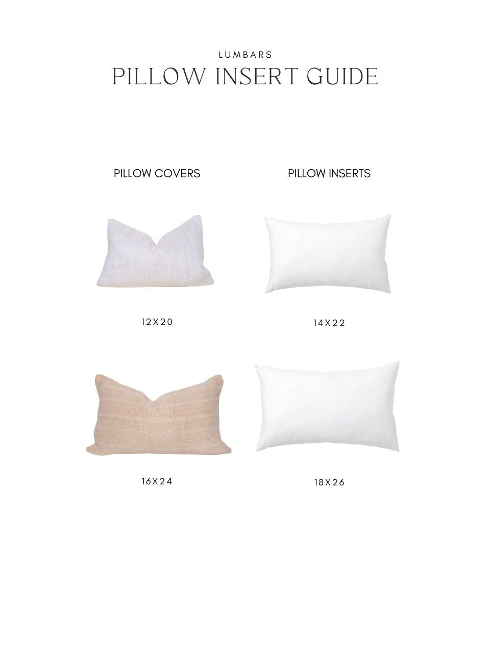 26 x 26 orders inch pillow forms