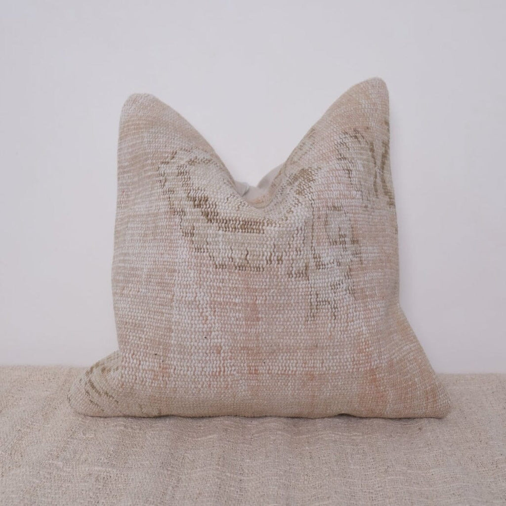 Lily Turkish Vintage Rug Pillow No.3 Kilim Pillow Twenty Third by Deanne 20 x 20 