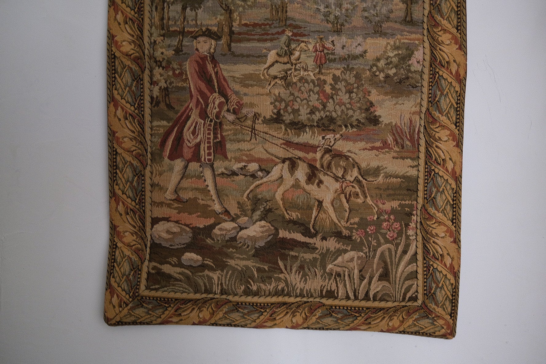 Noble Hunting Scene Wall Tapestry (c.1900s)