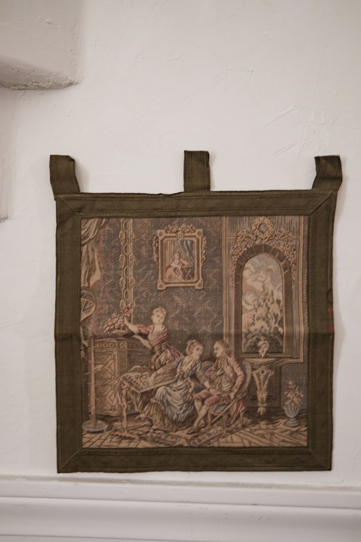 Rococo Interior Scene Wall Tapestry (c.1920s)