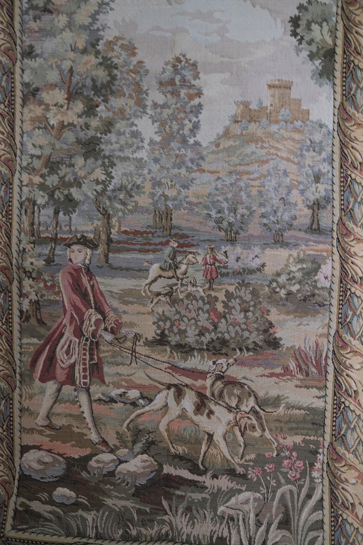 Noble Hunting Scene Wall Tapestry (c.1900s)