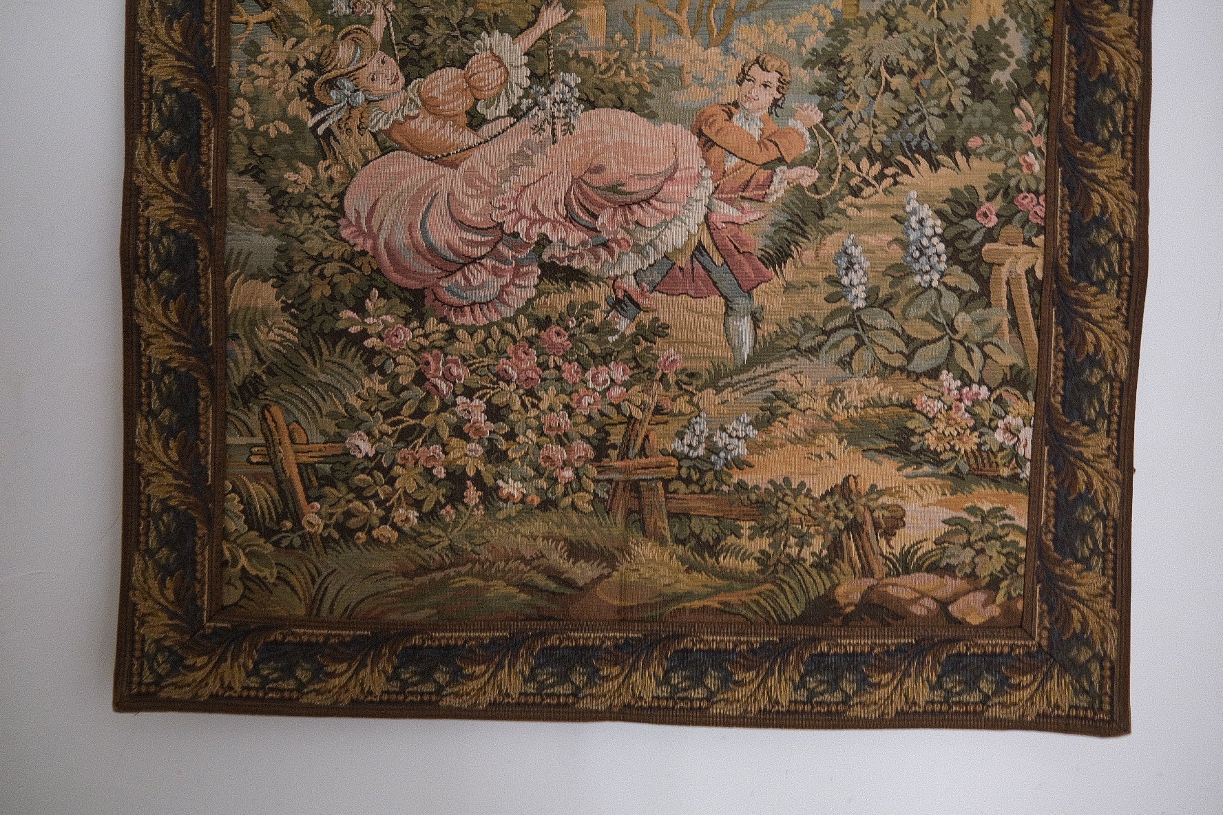 Romantic Pastoral Scene Wall Tapestry