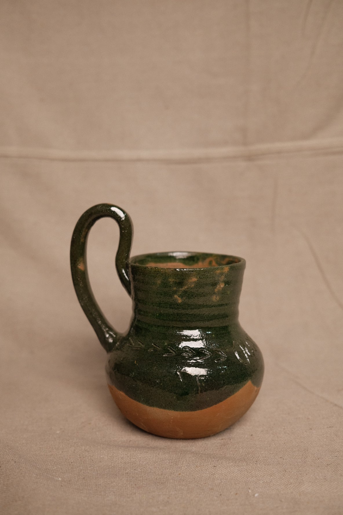Green Glazed Oaxacan Jug