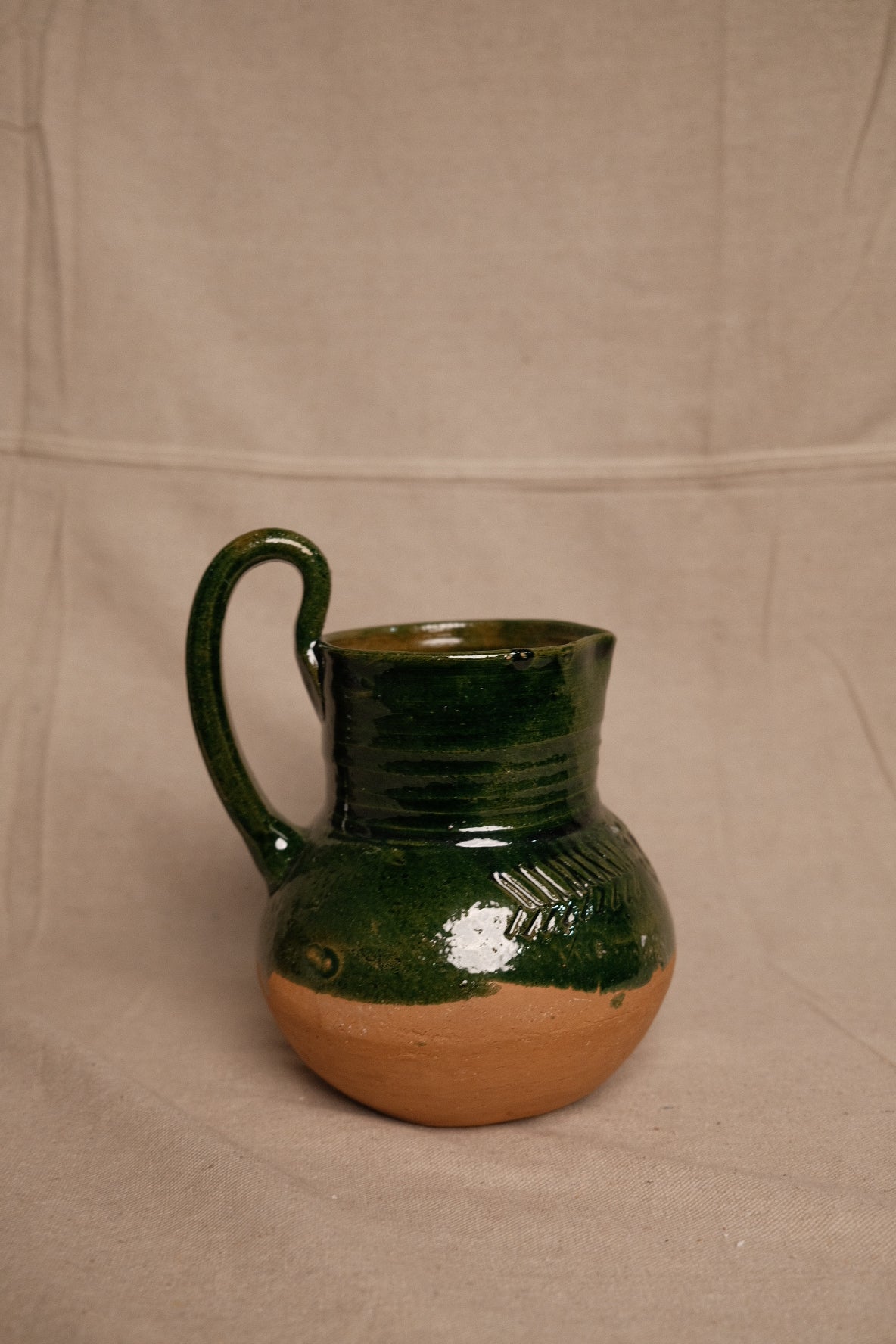 Green Glazed Oaxacan Jug
