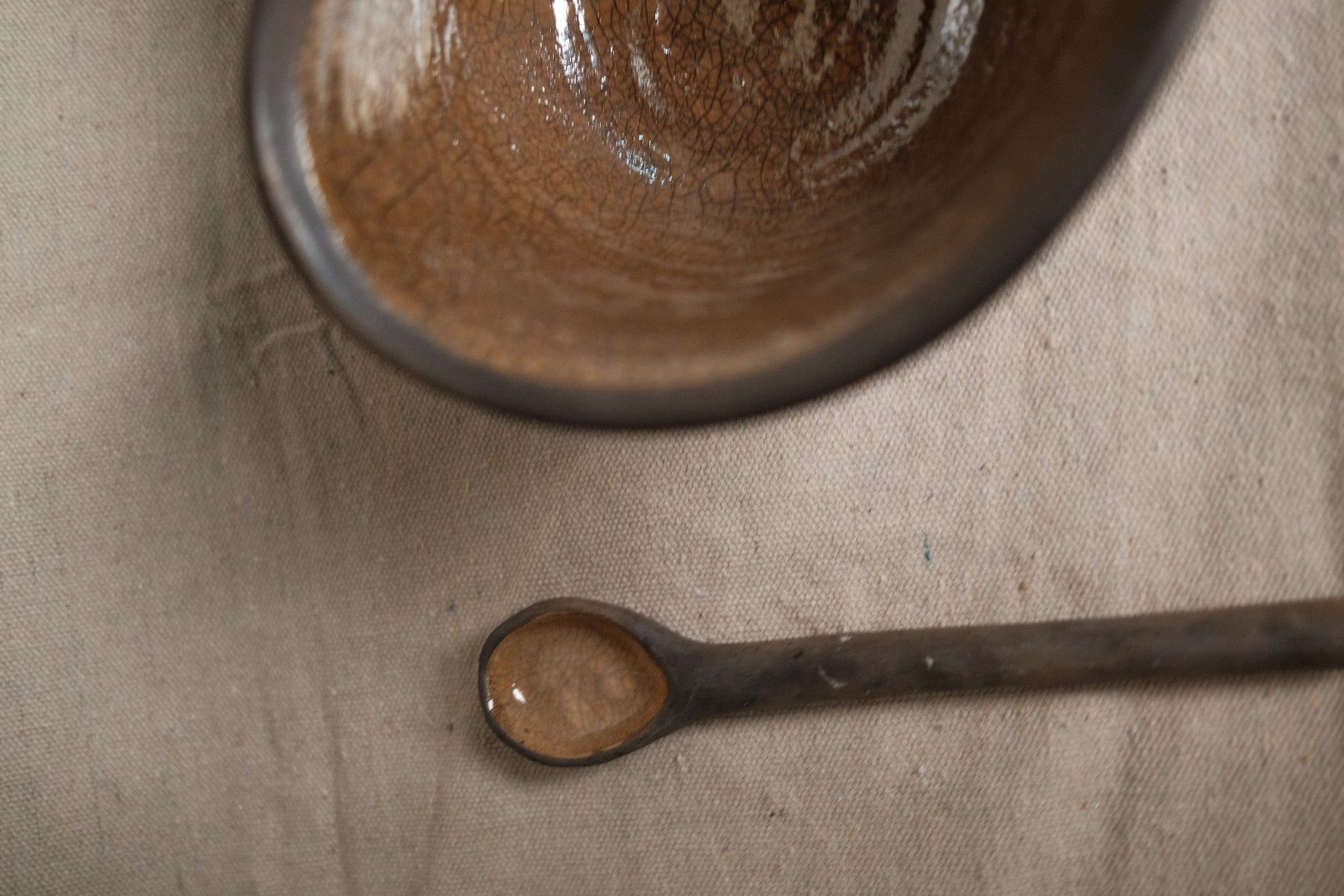Crackle Clay Spoon