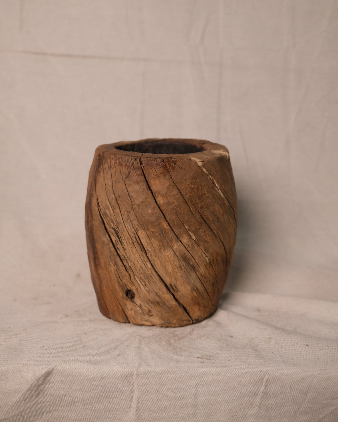 (II) Small Wood Bucket Planter