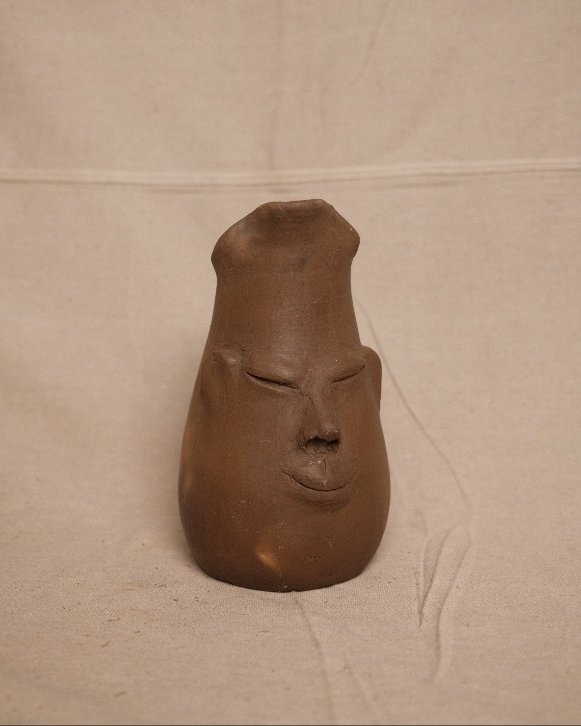 Oaxacan Hand sculpted Face Jug