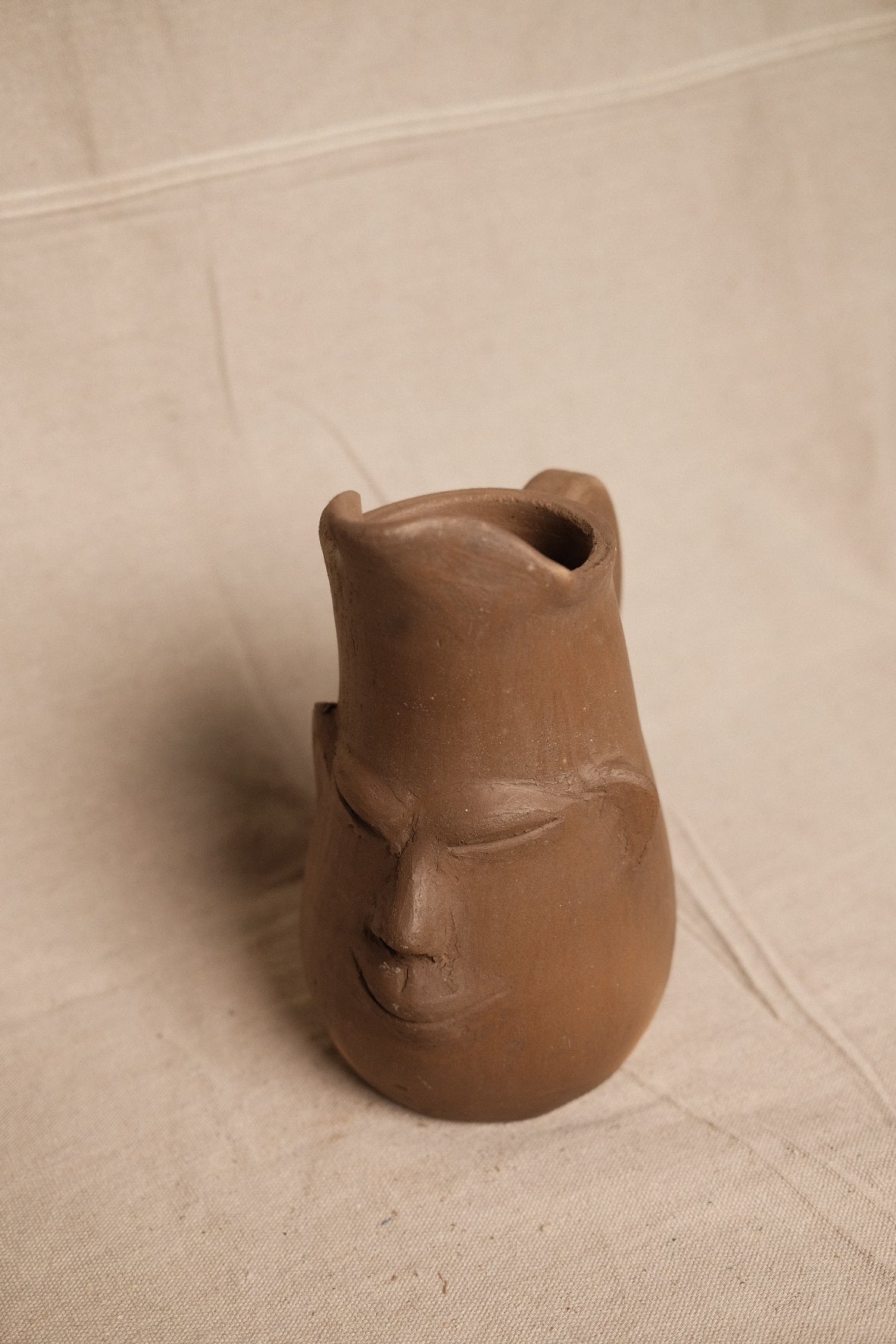 Oaxacan Hand sculpted Face Jug