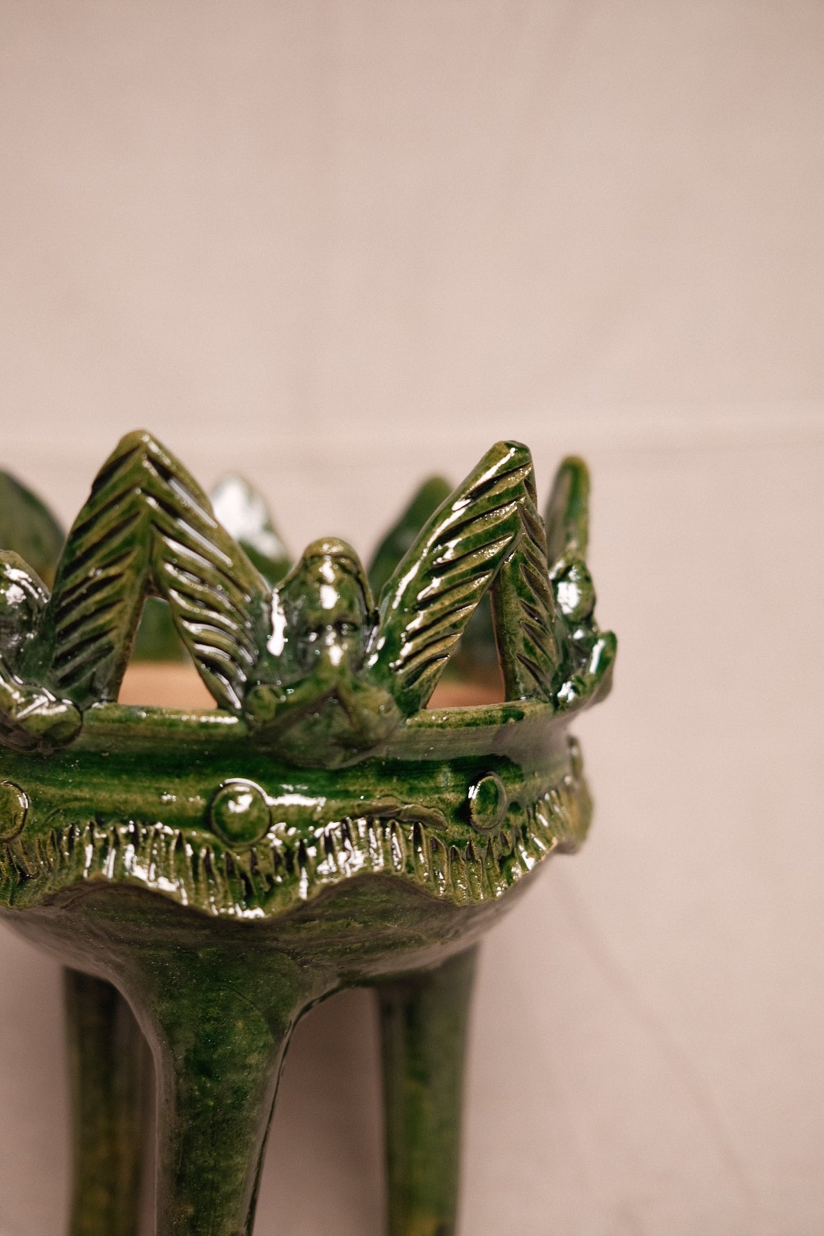 Oaxacan Green Glazed Tripod Vessel No. 1