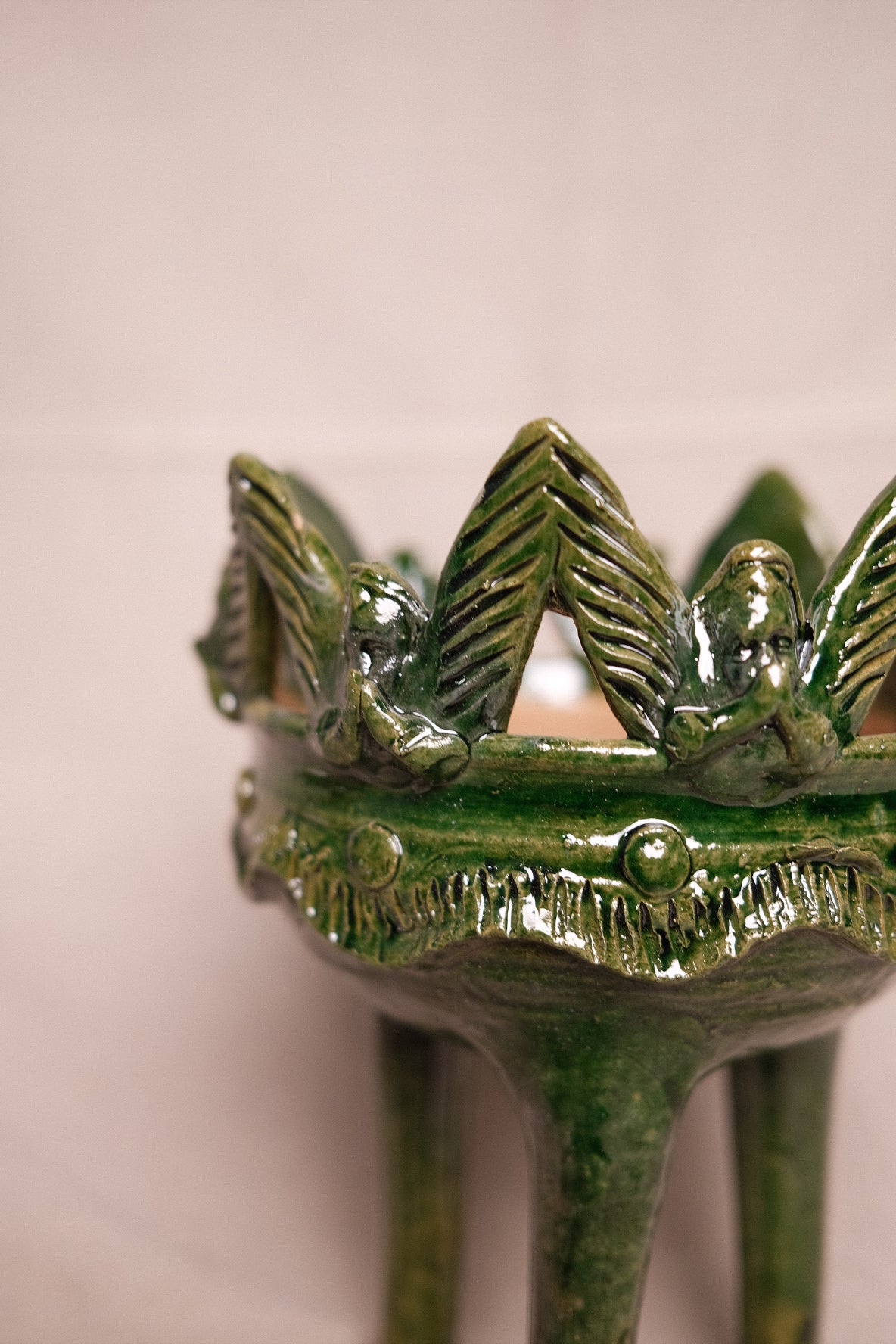 Oaxacan Green Glazed Tripod Vessel No. 1