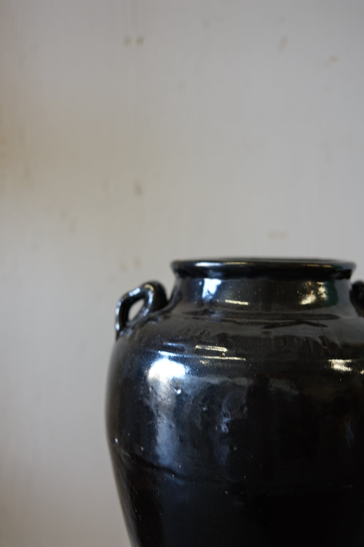 Glazed Large Black Pot