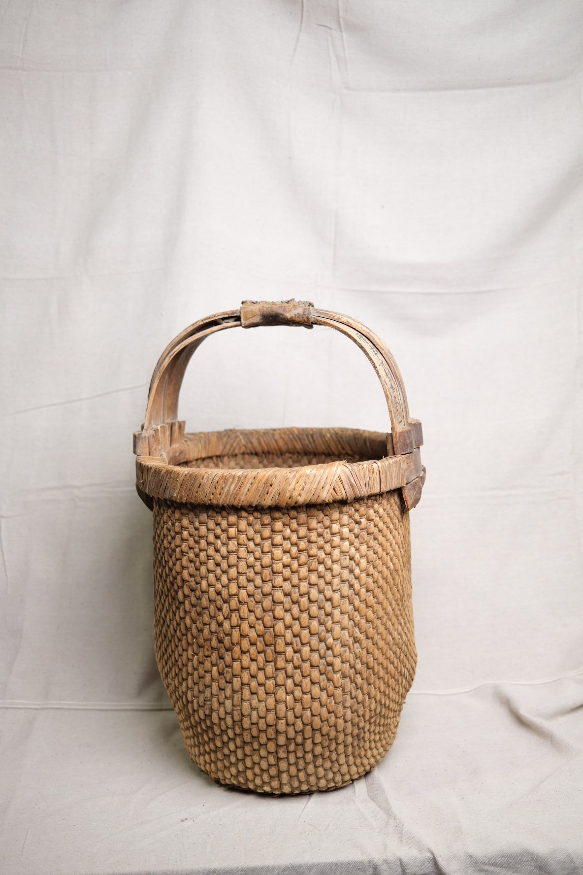 Tall Chinese Vintage Basket