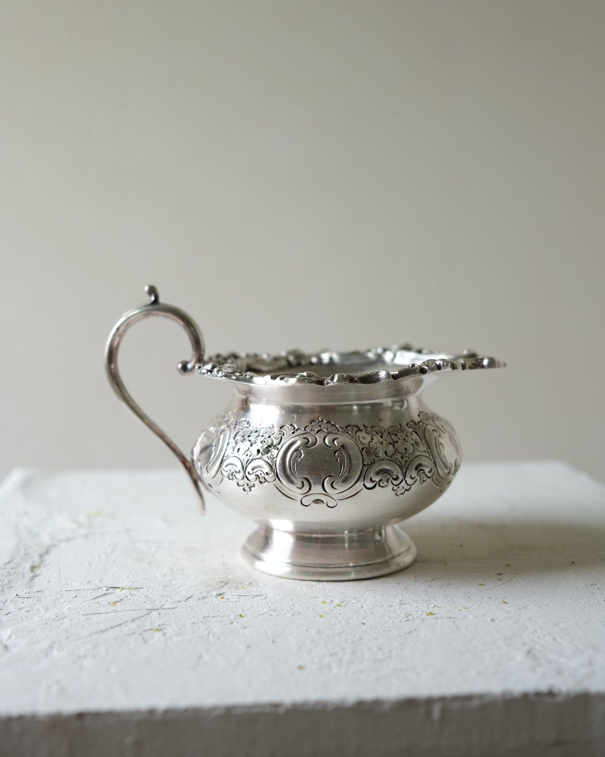 Victorian Ornate Silver-Plated Creamer
